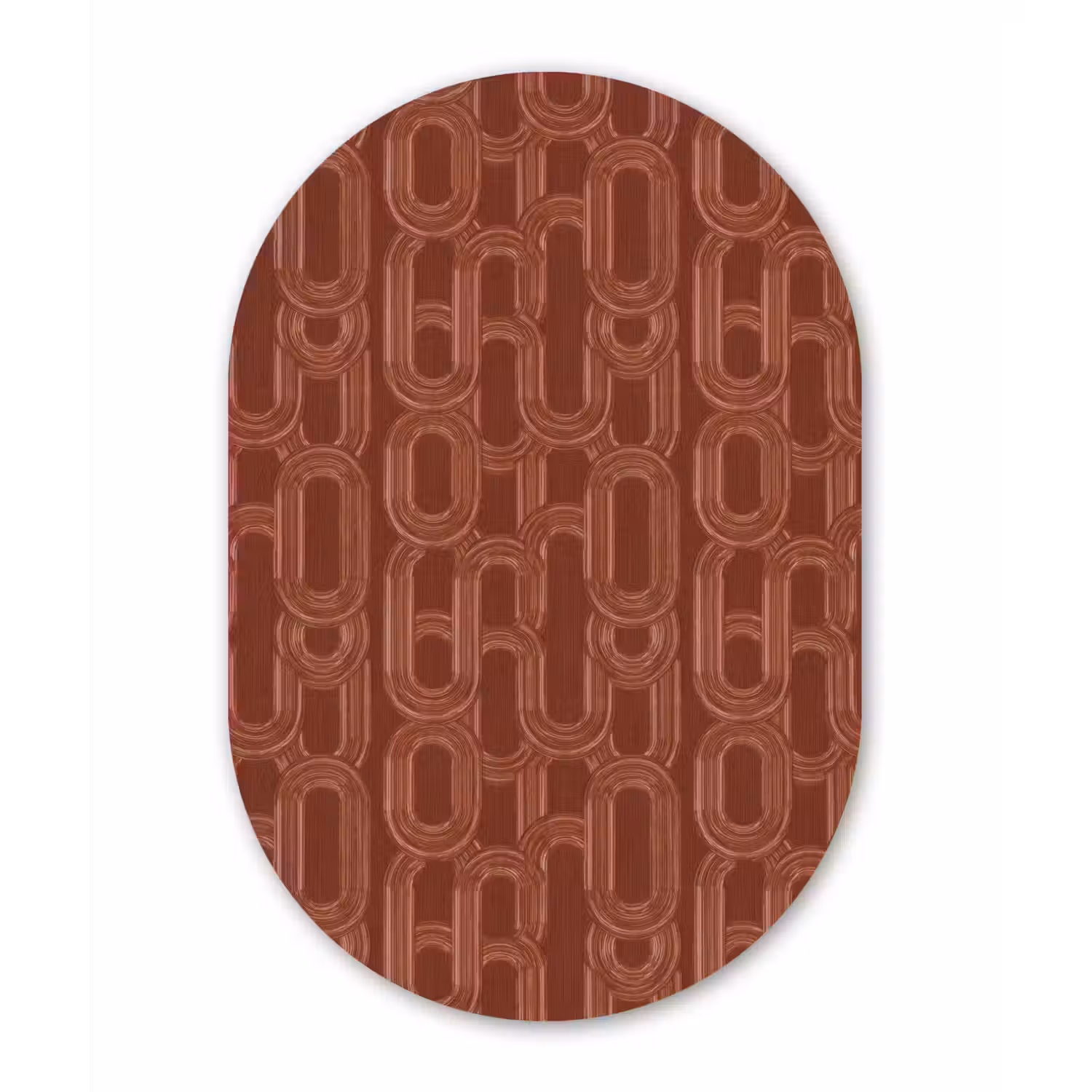 Abstract - Textuur - Bruin Wandcirkel Ovaal Aluminium middel 839 -3d