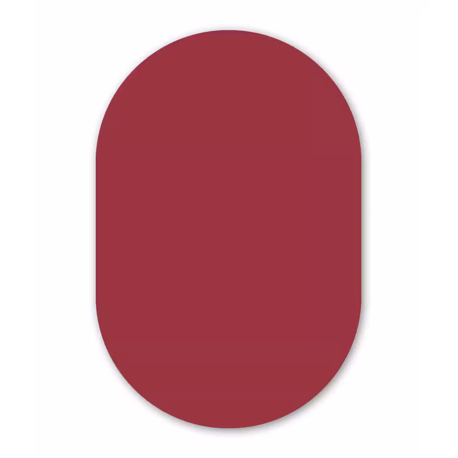 Antique - Ruby - Rood Wandcirkel Ovaal Aluminium middel 839 -3d