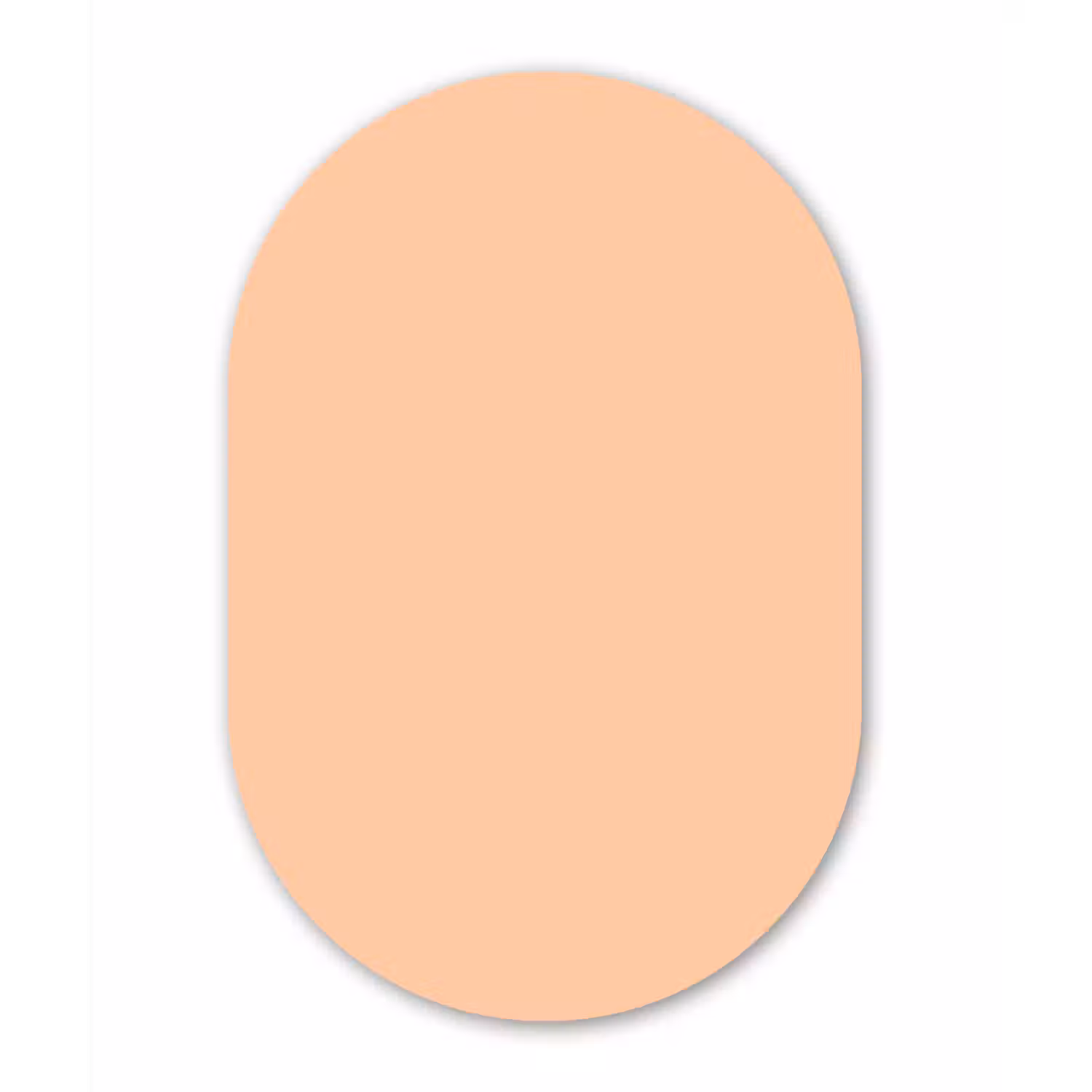 Apricot - Blush - Nude Wandcirkel Ovaal Aluminium middel 839 -3d