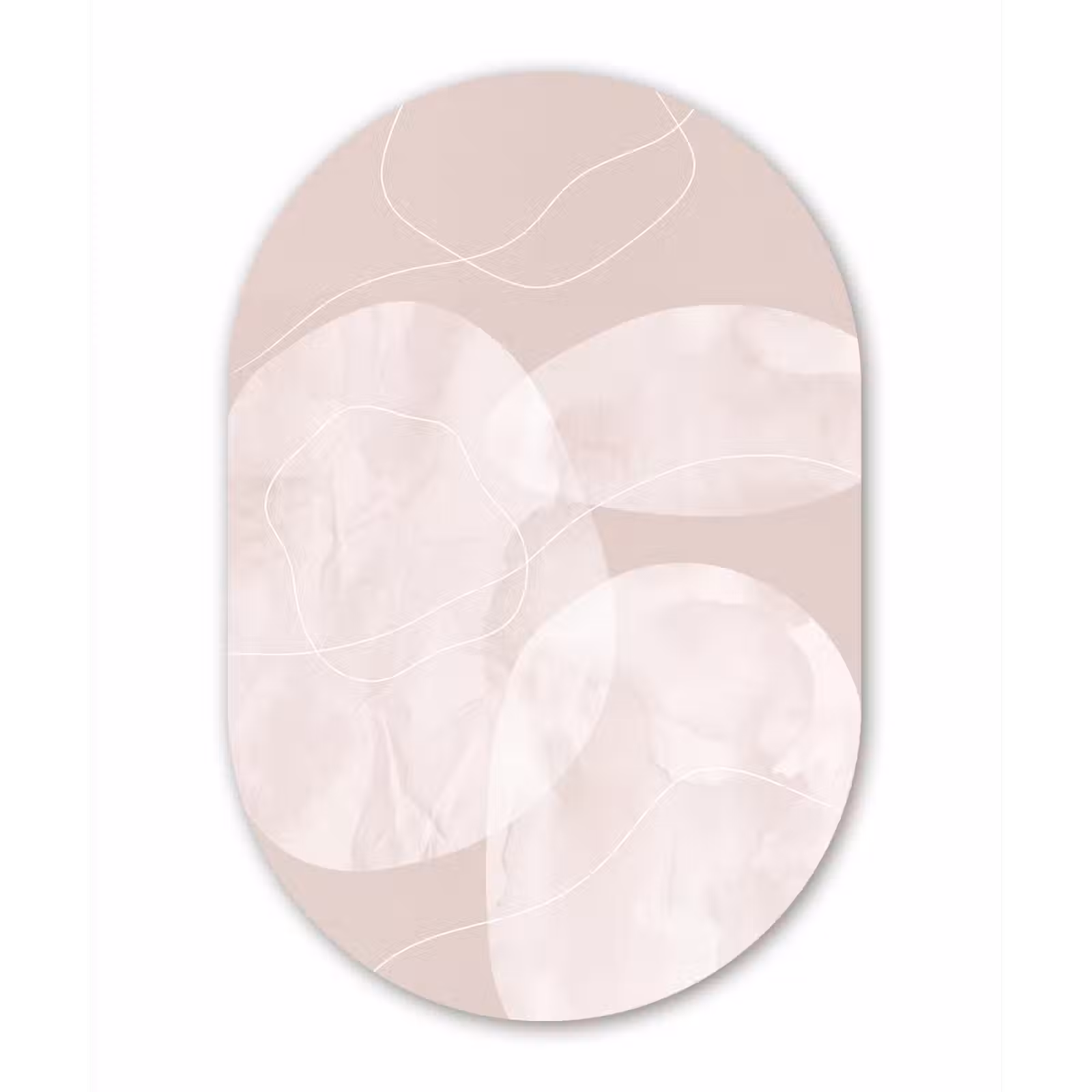 aluminium oval wall art - Art - Lines - Modern - Kunst - Lijnen - Modern Wandcirkel Ovaal Aluminium middel