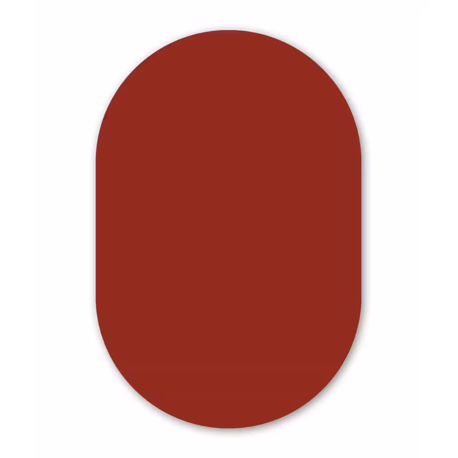 Burnt - Copper - Rood Wandcirkel Ovaal Aluminium middel 839 -3d