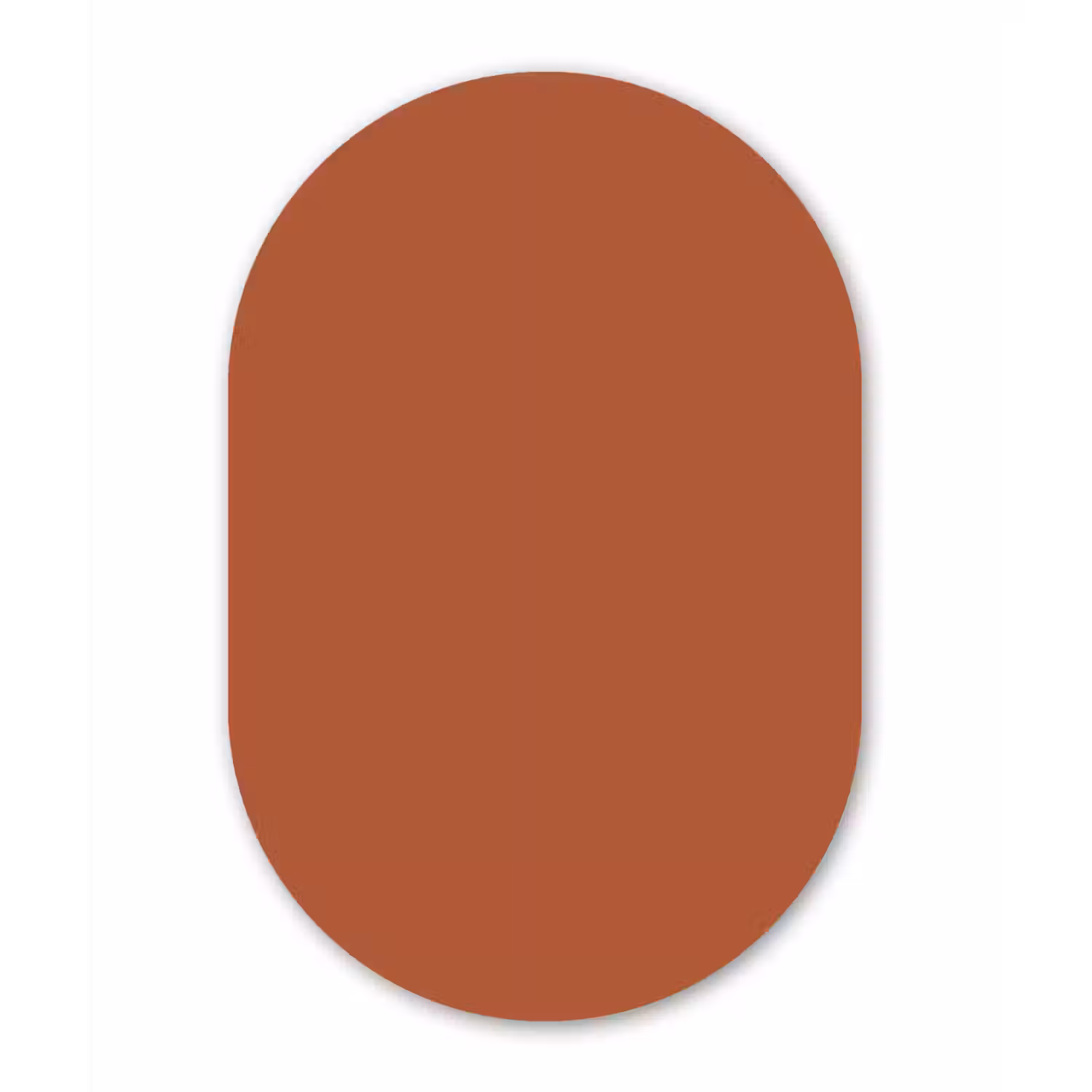 Burnt - Sienna - Oranje Wandcirkel Ovaal Aluminium middel 839 -3d