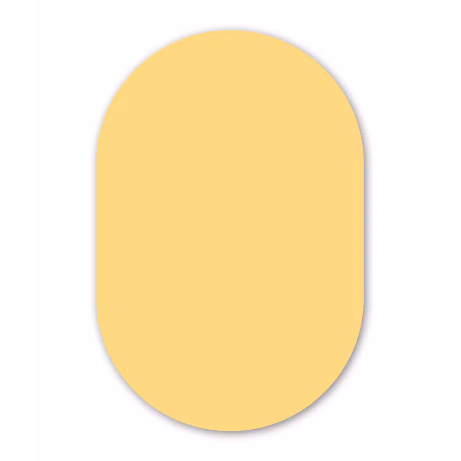 Butter - Geel - Yellow Wandcirkel Ovaal Aluminium middel 839 -3d