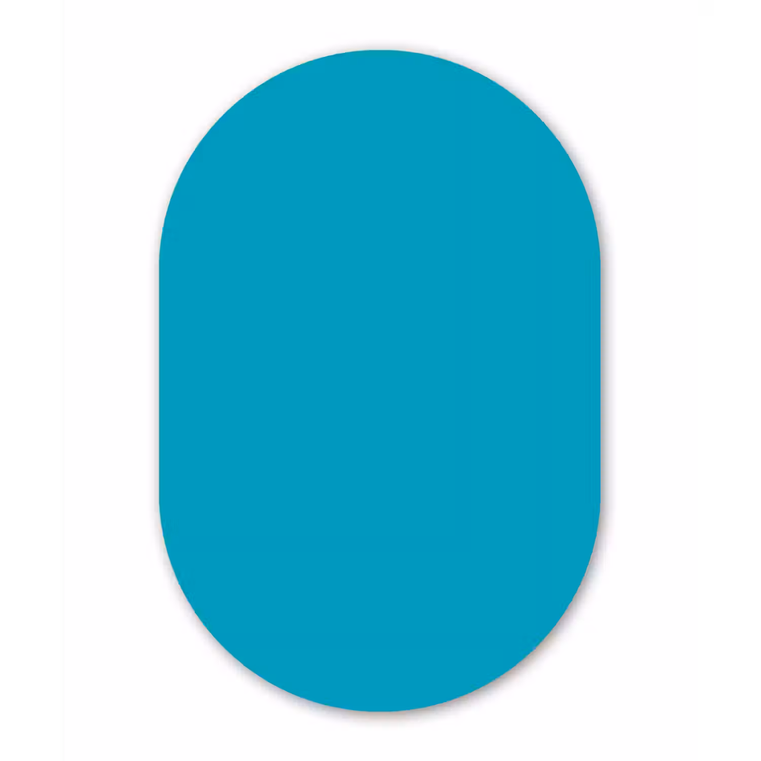 Deep - Turquoise - Turkoois Wandcirkel Ovaal Aluminium middel 839 -3d