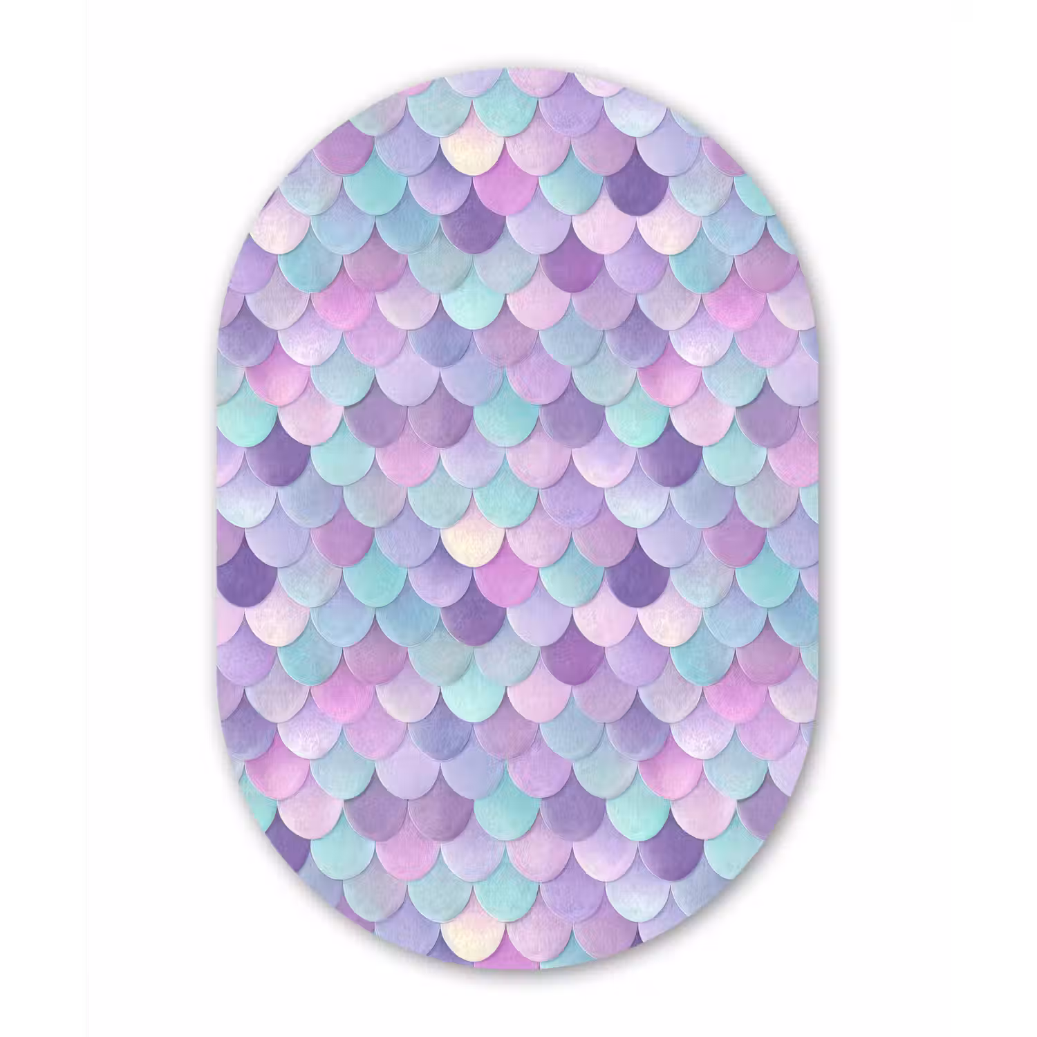 Dromerig - Zeemeermin - Pastel Wandcirkel Ovaal Aluminium middel 839 -3d
