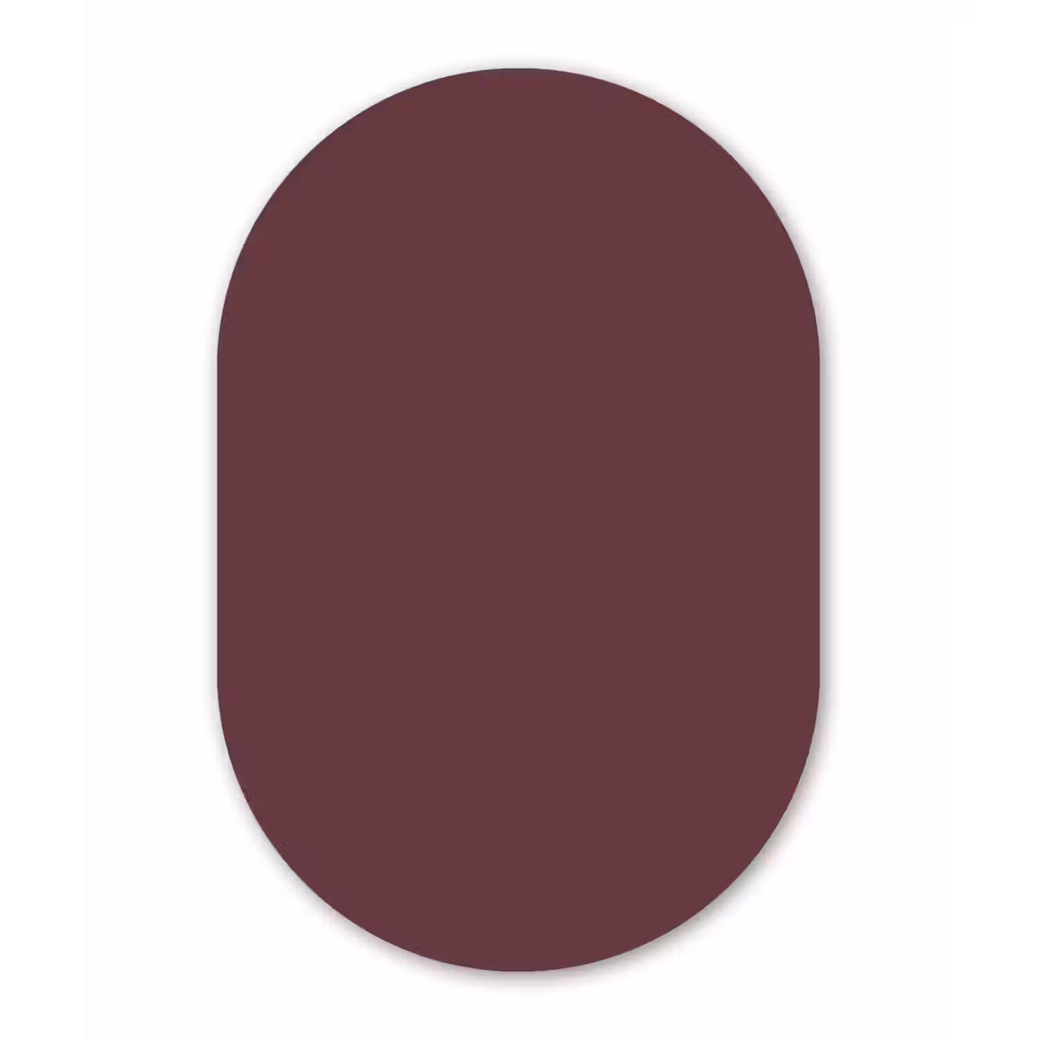 Dusty - Rose - Roze Wandcirkel Ovaal Aluminium middel 839 -3d