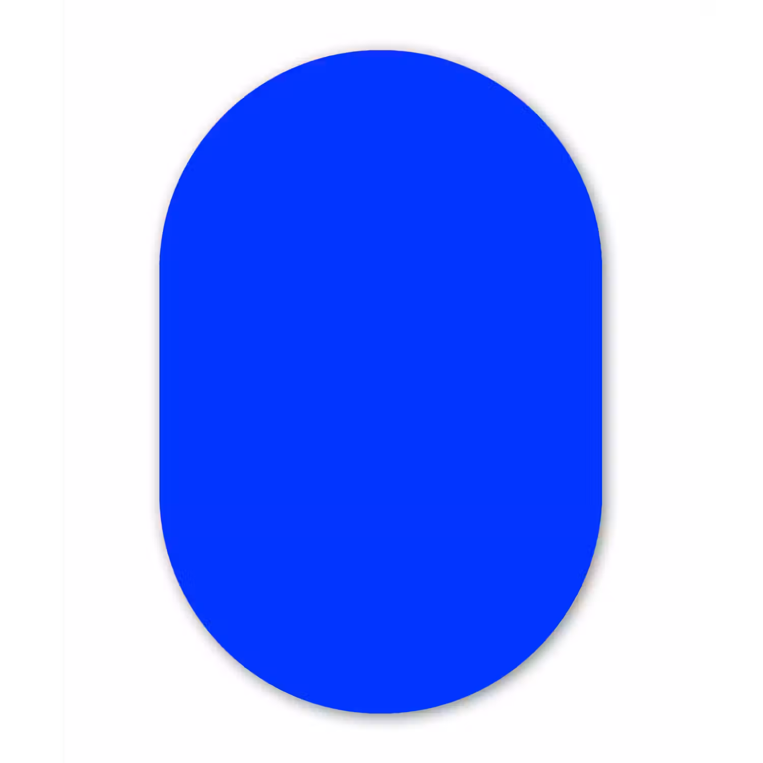 Electric - Blue - Blauw Wandcirkel Ovaal Aluminium middel 839 -3d
