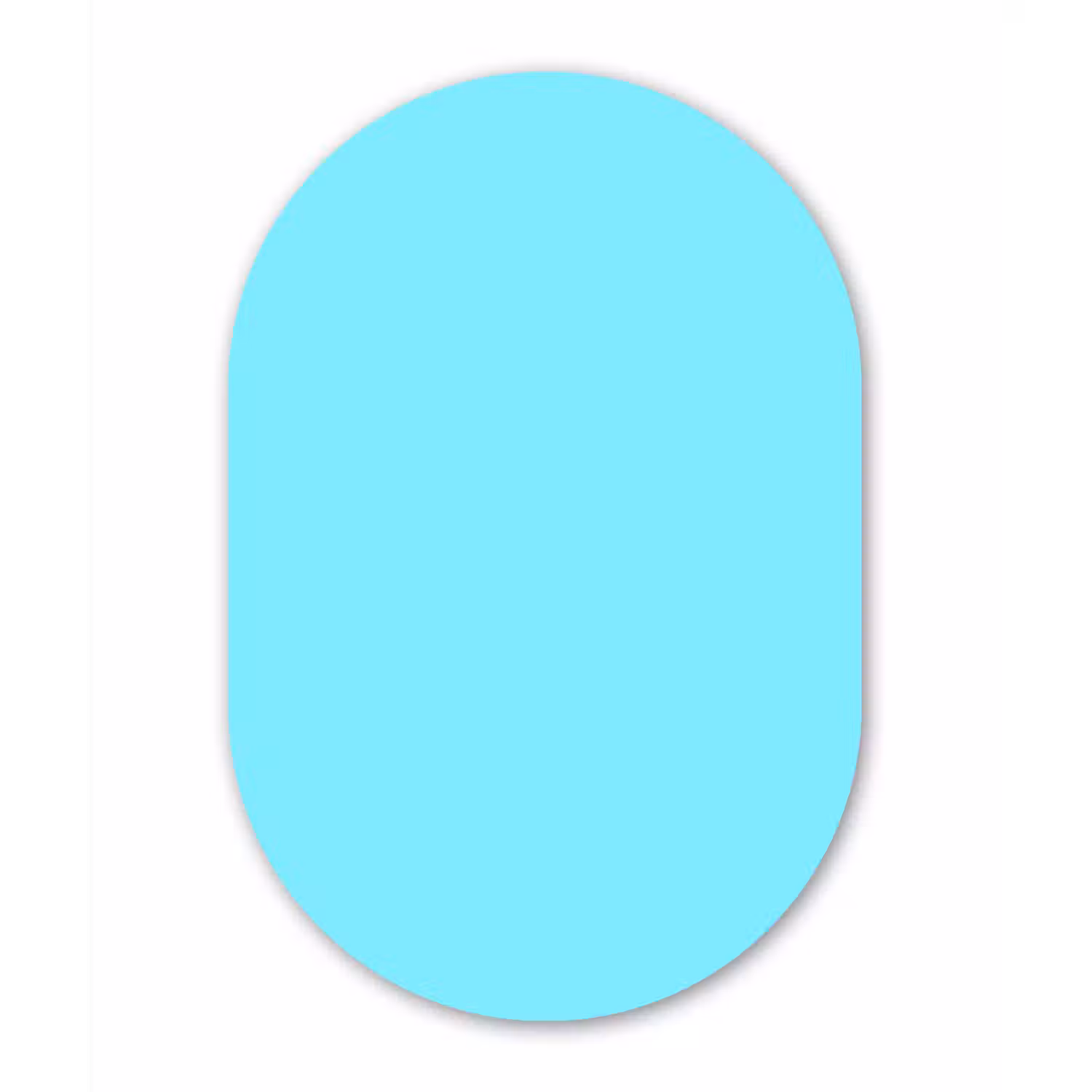 Electric - Cyan - Blauw Wandcirkel Ovaal Aluminium middel 839 -3d