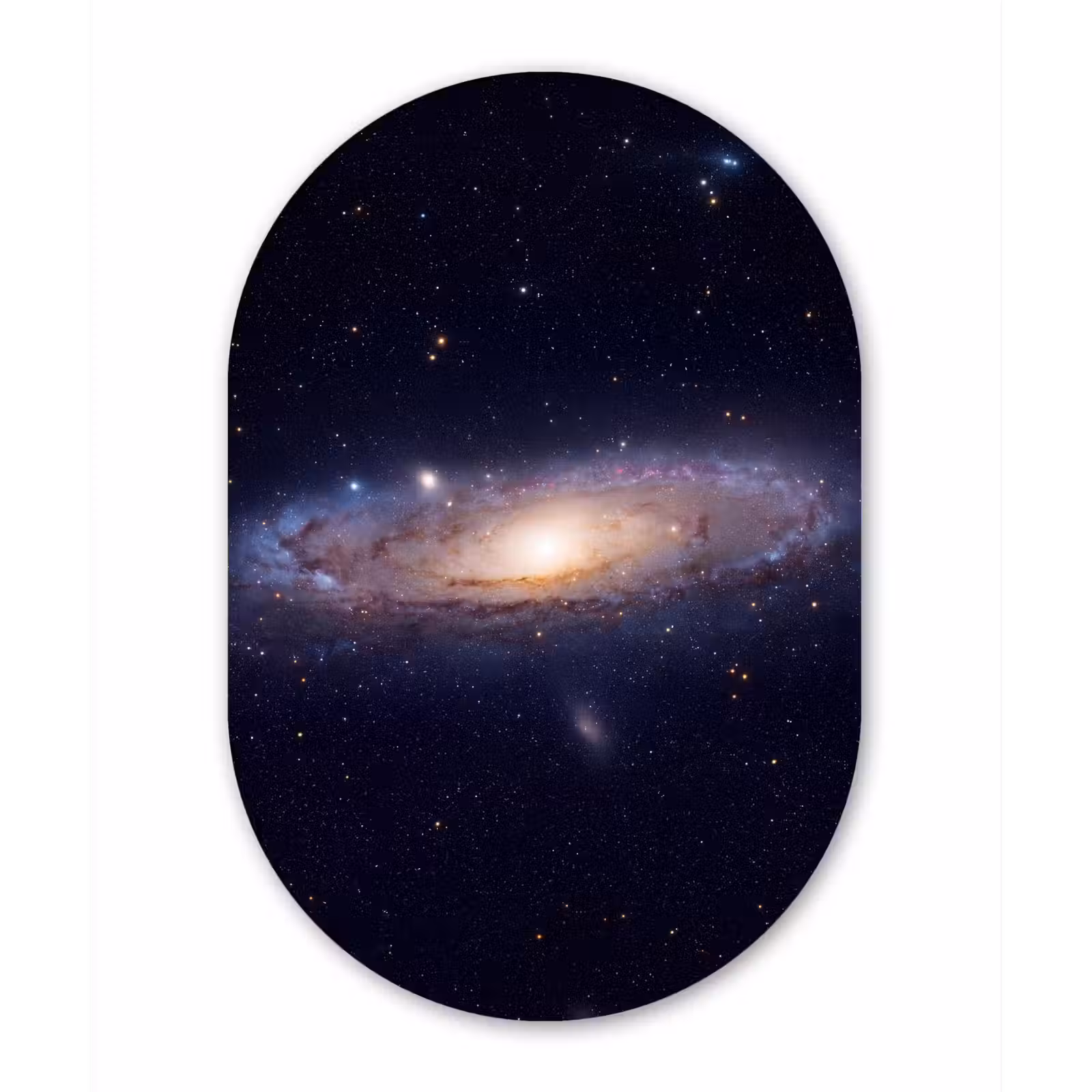 aluminium oval wall art - Galaxy - Space - Cosmos - Sterrenstelsel - Ruimte - Kosmos Wandcirkel Ovaal Aluminium middel