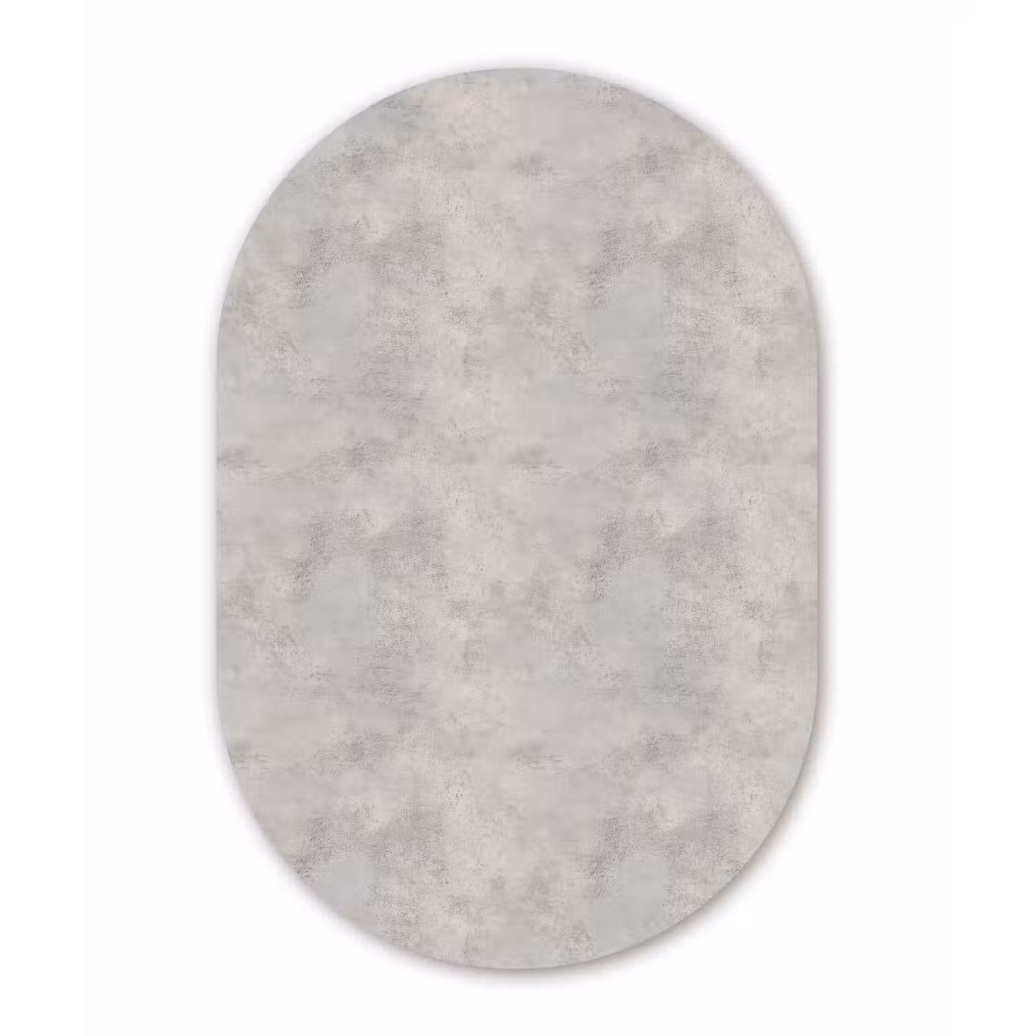 Grijs - Beton - Industrieel Wandcirkel Ovaal Aluminium middel 839 -3d
