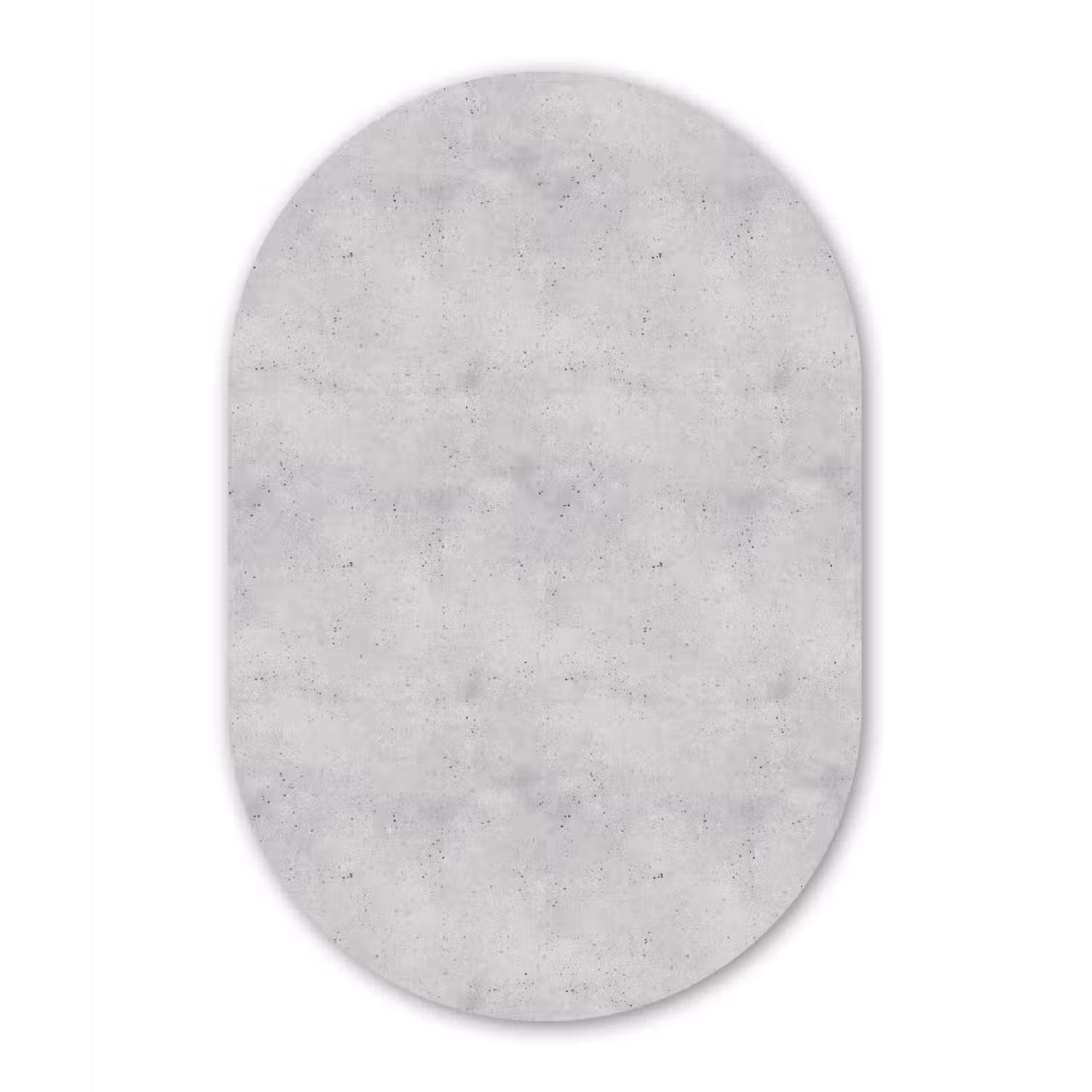 Grijs - Beton - Neutraal Wandcirkel Ovaal Aluminium middel 839 -3d