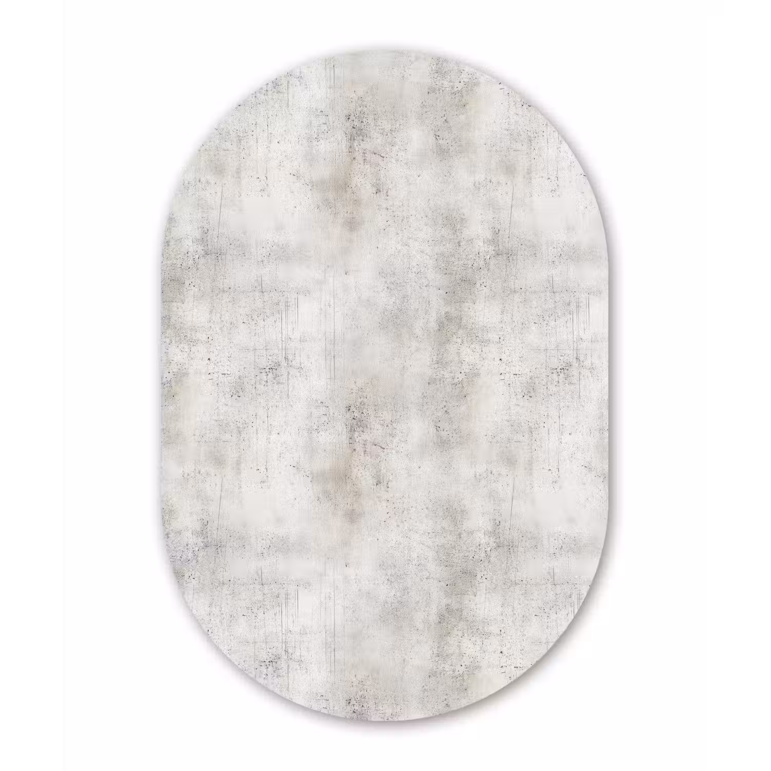 Grijs - Beton - Verweerd Wandcirkel Ovaal Aluminium middel 839 -3d