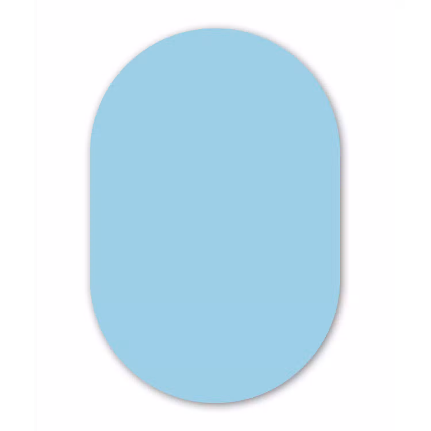 Ice - Blue - Blauw Wandcirkel Ovaal Aluminium middel 839 -3d