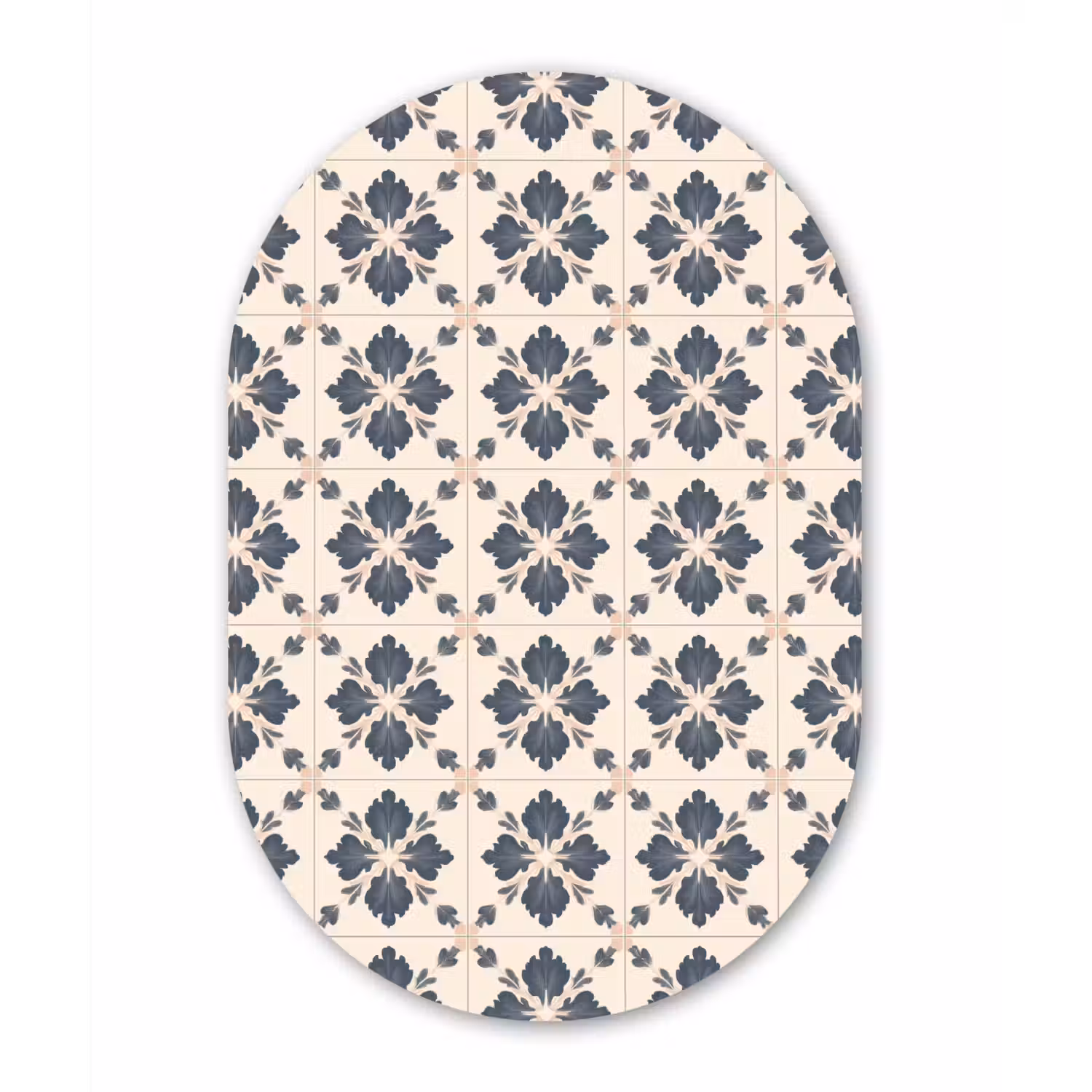 Bladvorm - Klassiek - Kleurrijk Wandcirkel Ovaal Aluminium middel 839 -3d