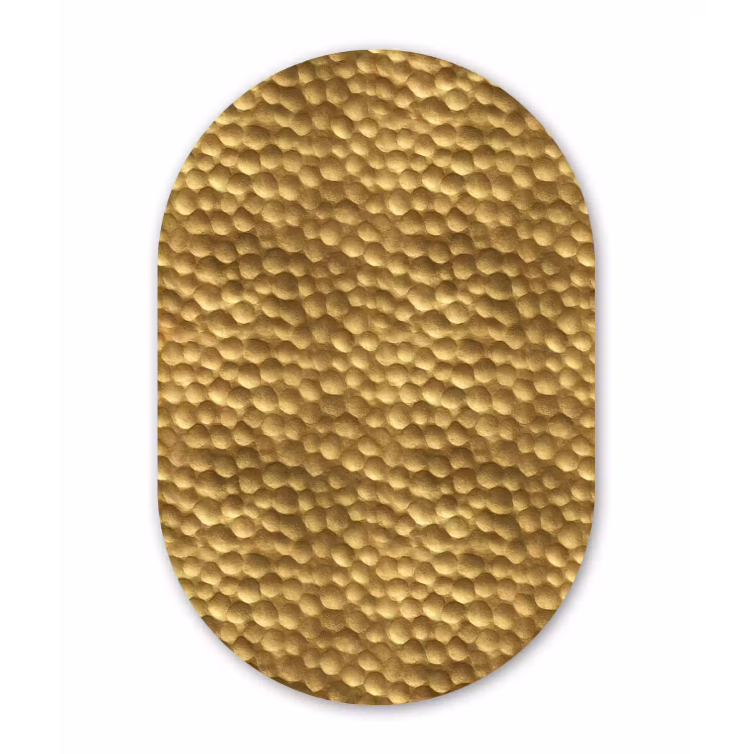 Metaal - Dynamisch - Goud Wandcirkel Ovaal Aluminium middel 839 -3d