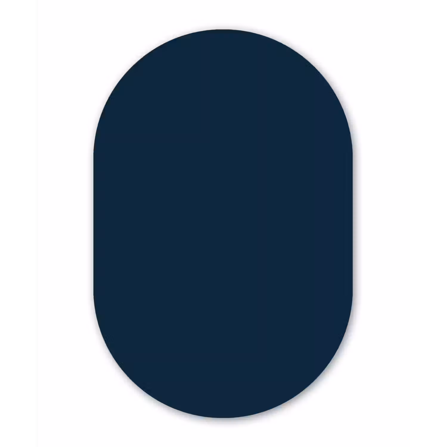 Midnight - Blue - Blauw Wandcirkel Ovaal Aluminium middel 839 -3d