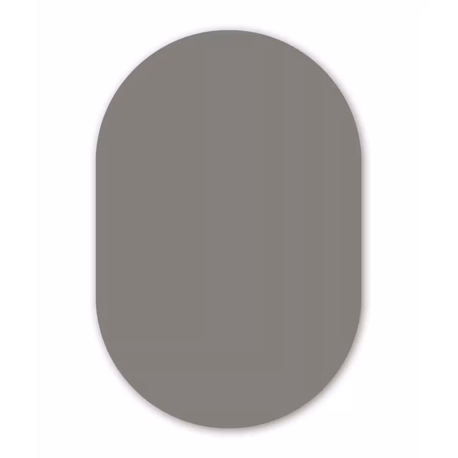Mineral - Grey - Grijs Wandcirkel Ovaal Aluminium middel 839 -3d