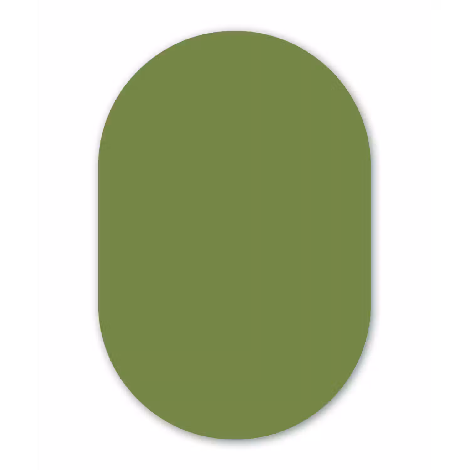 Moss - Green - Groen Wandcirkel Ovaal Aluminium middel 839 -3d