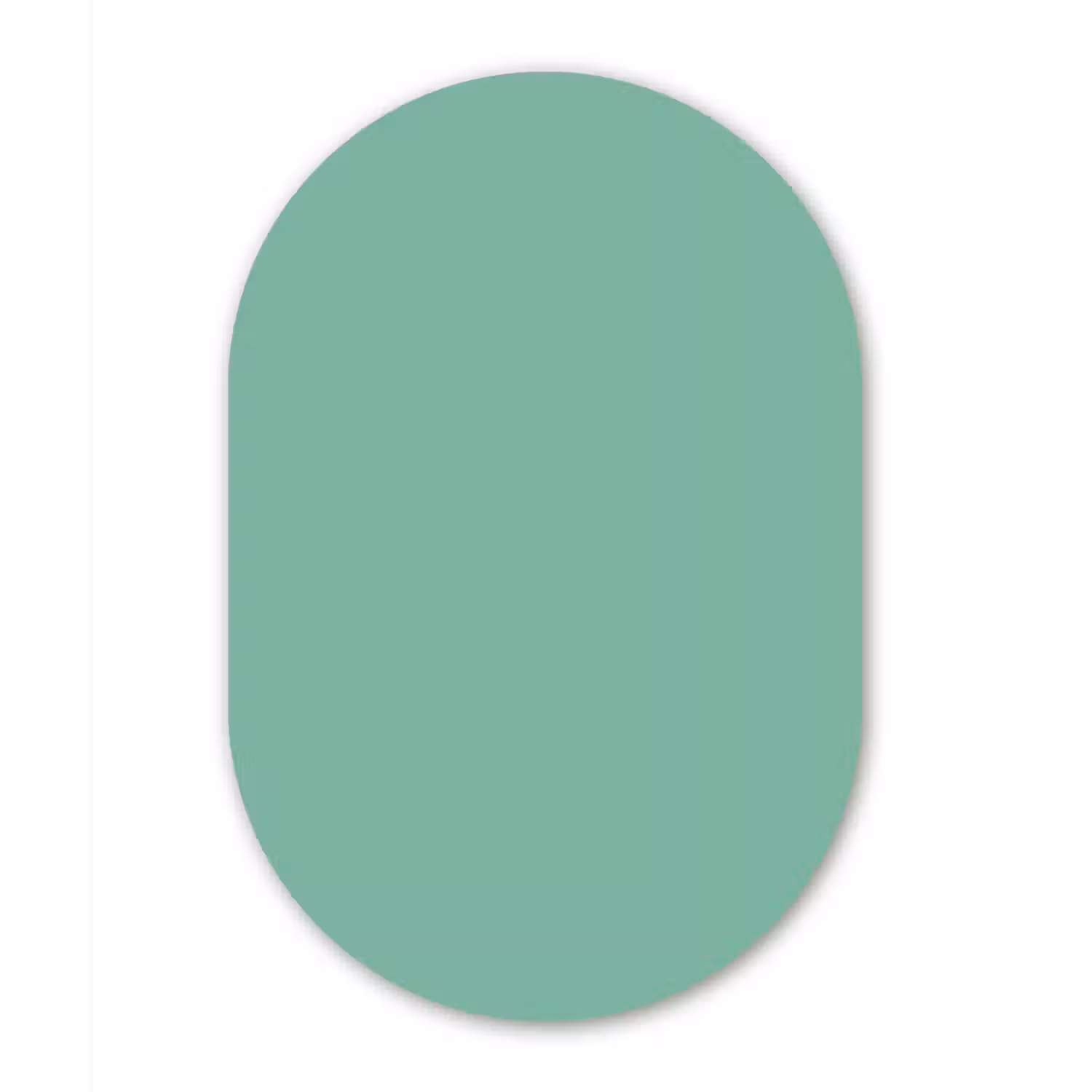Ocean - Jade - Groen Wandcirkel Ovaal Aluminium middel 839 -3d