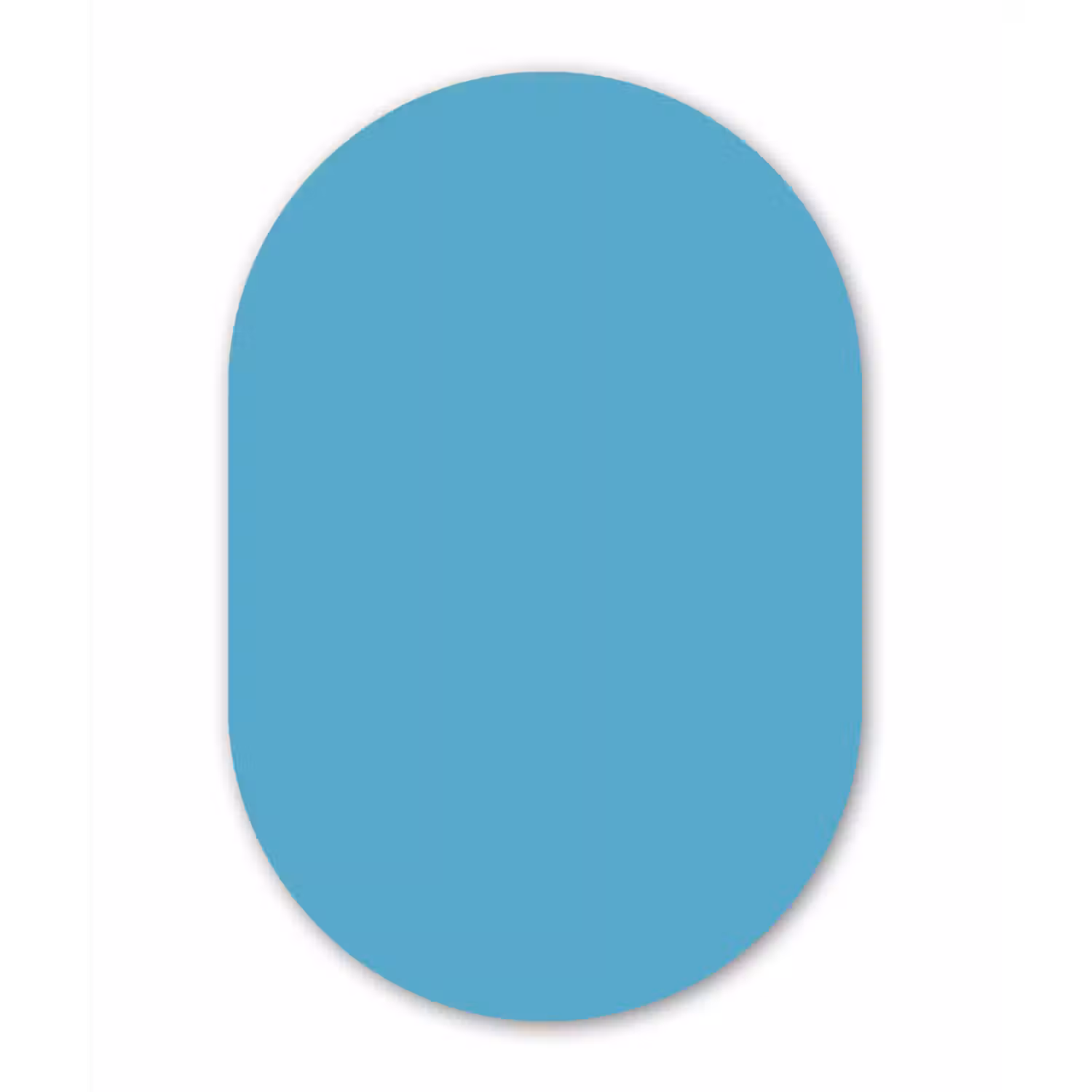Ocean - Teal - Blauw Wandcirkel Ovaal Aluminium middel 839 -3d