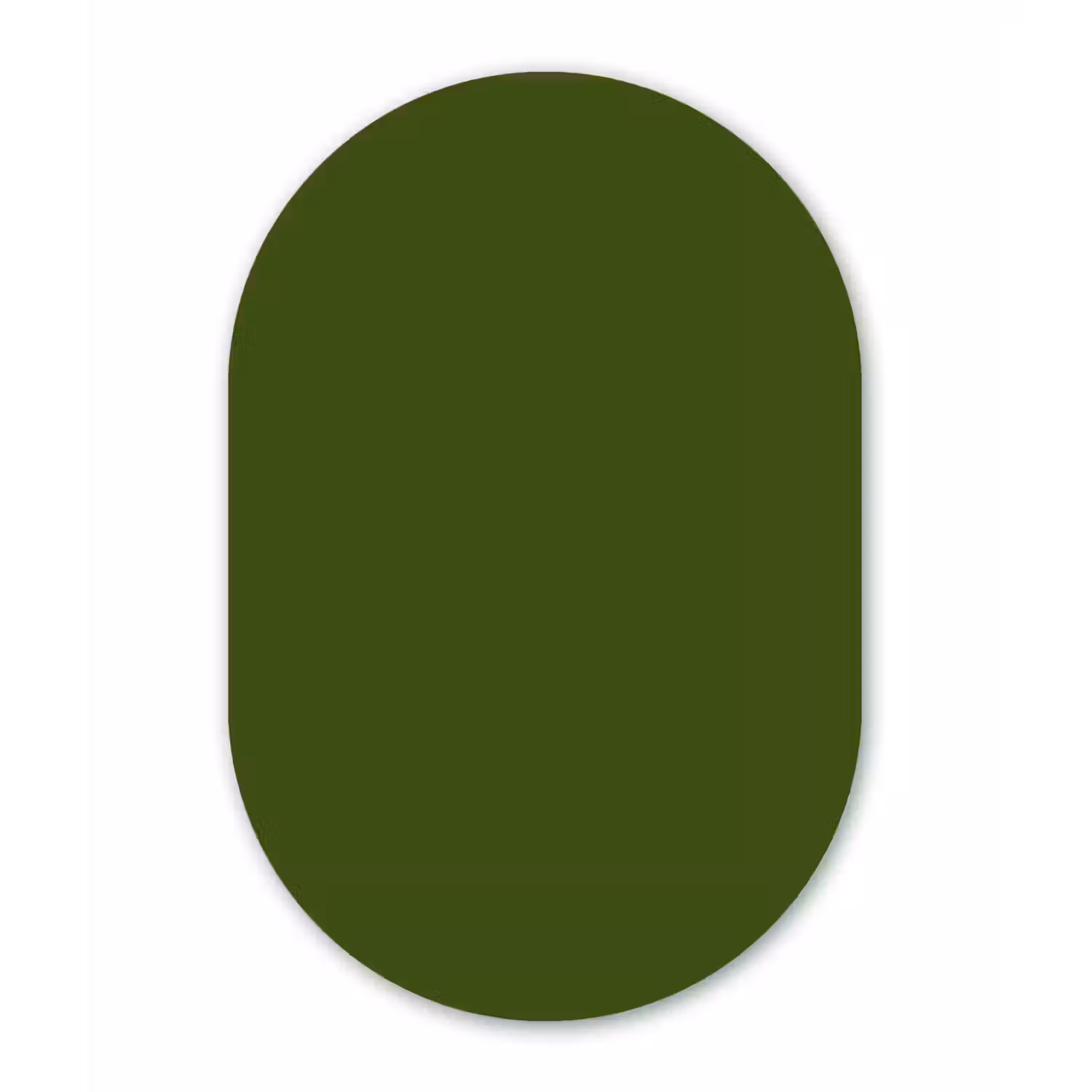Olive - Drab - Groen Wandcirkel Ovaal Aluminium middel 839 -3d