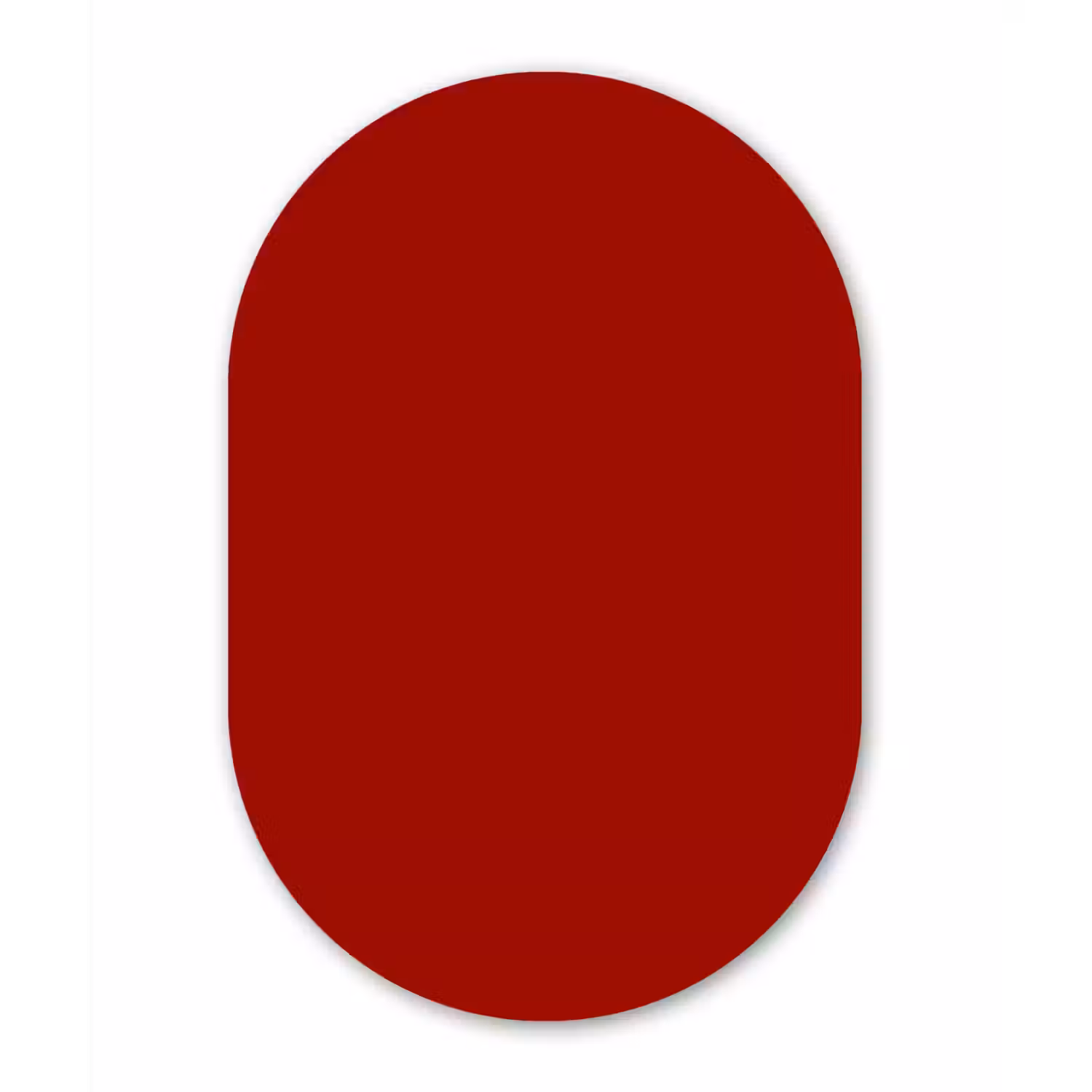 Oxblood - Maroon - Rood Wandcirkel Ovaal Aluminium middel 839 -3d