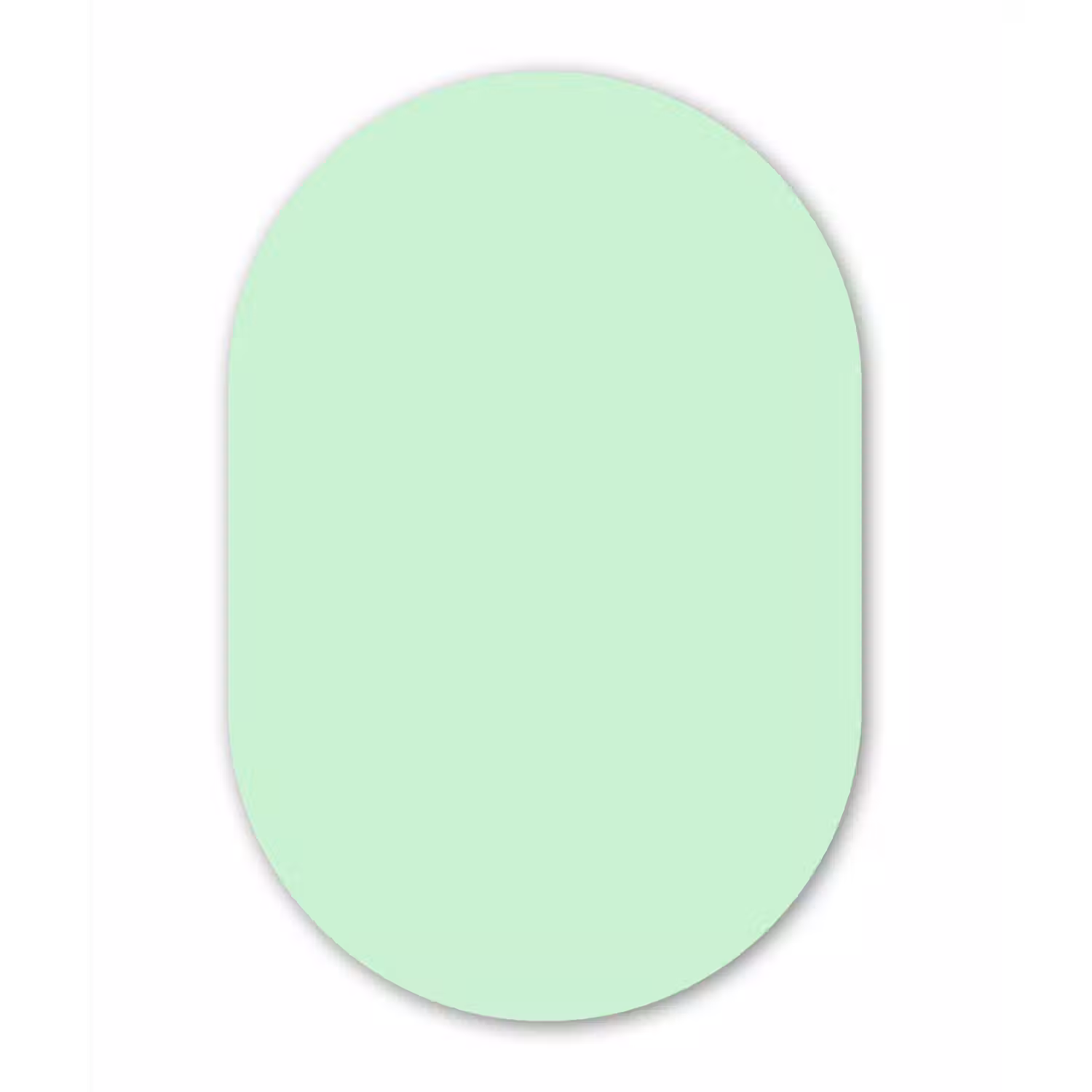 Pale - Mint - Groen Wandcirkel Ovaal Aluminium middel 839 -3d