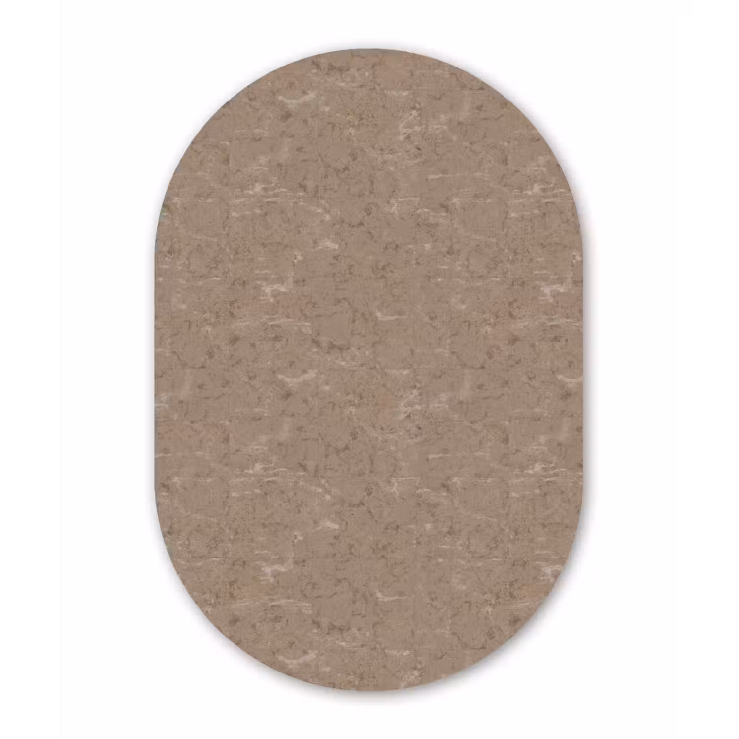 Patroon - Kalksteen - Beige Wandcirkel Ovaal Aluminium middel 839 -3d