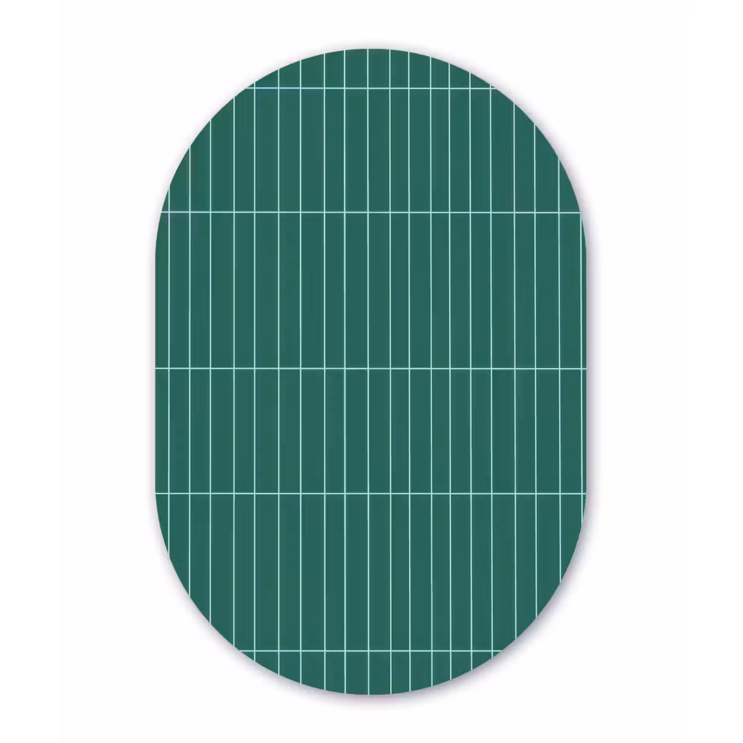 Patroon - Tegel - Saliegroen Wandcirkel Ovaal Aluminium middel 839 -3d