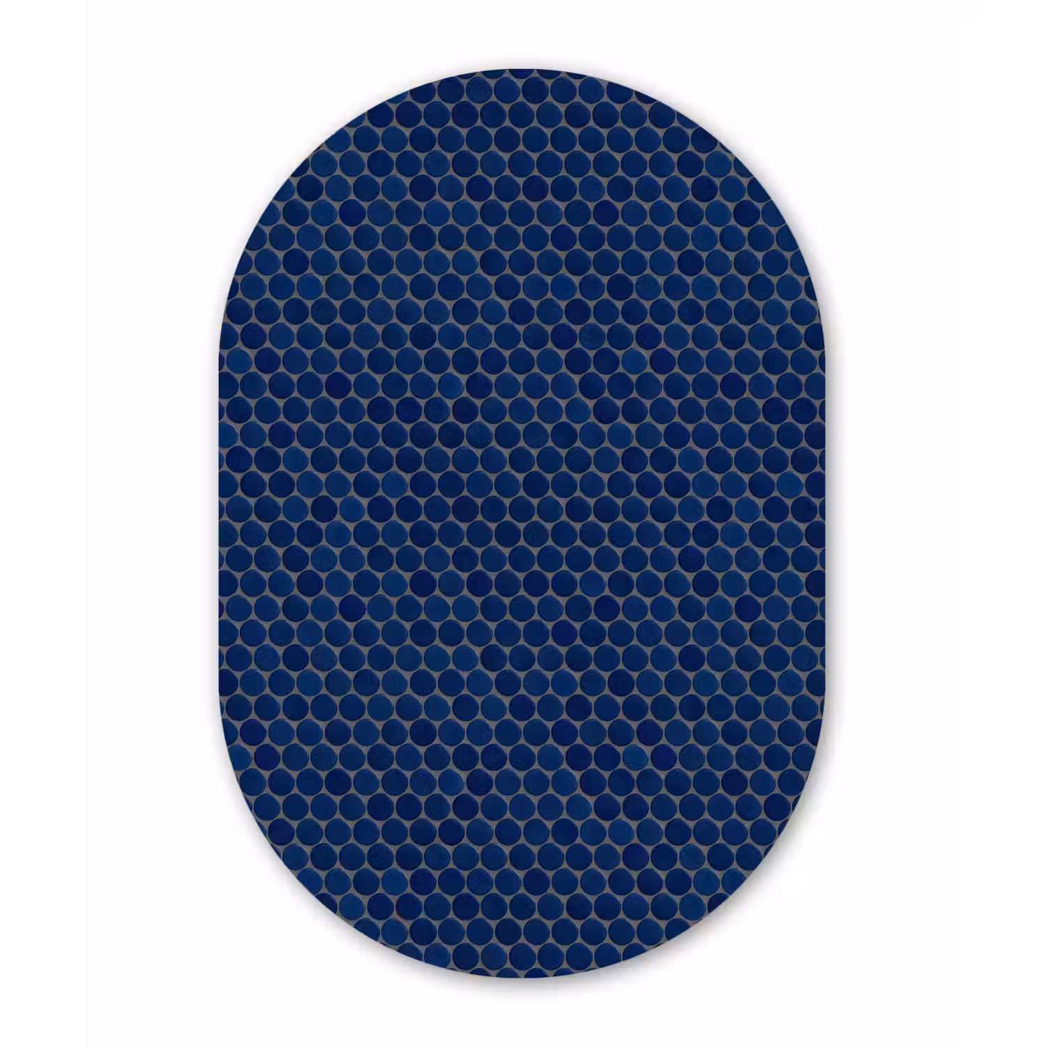 Penny - Mozaïek - Donkerblauw Wandcirkel Ovaal Aluminium middel 839 -3d