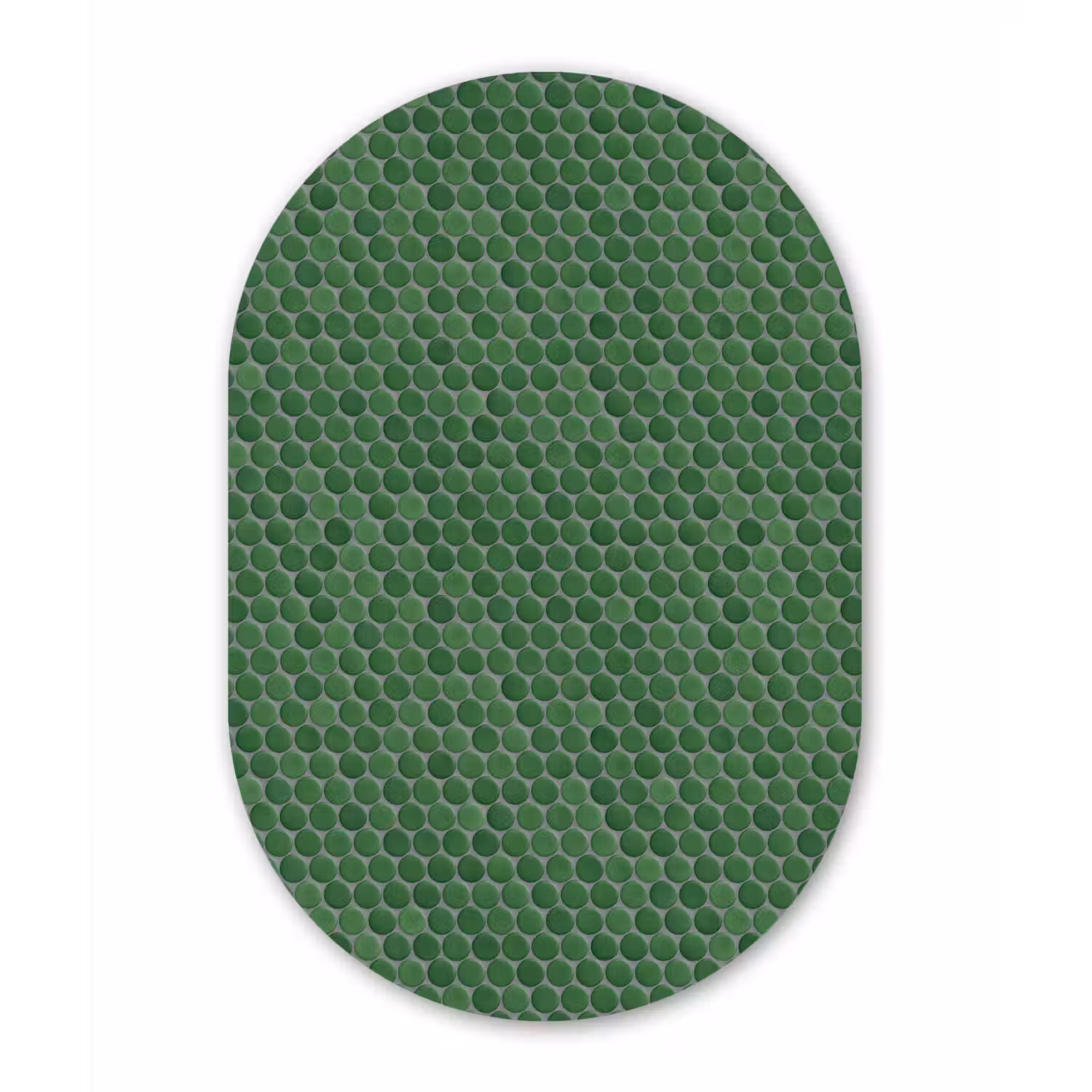 Penny - Mozaïek - Bosgroen - Green Wandcirkel Ovaal Aluminium middel 839 -3d