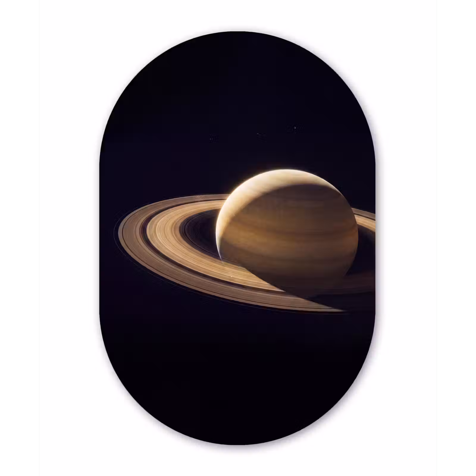 aluminium oval wall art - Planet - Rings - Space - Planeet - Ringen - Ruimte Wandcirkel Ovaal Aluminium middel