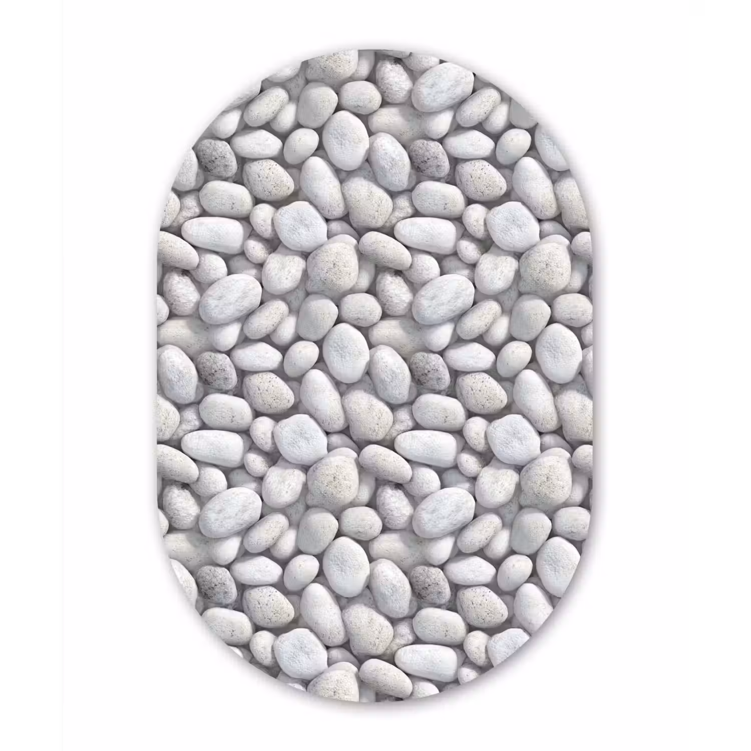 Steentjes - Grijs - Ovaal Wandcirkel Ovaal Aluminium middel 839 -3d