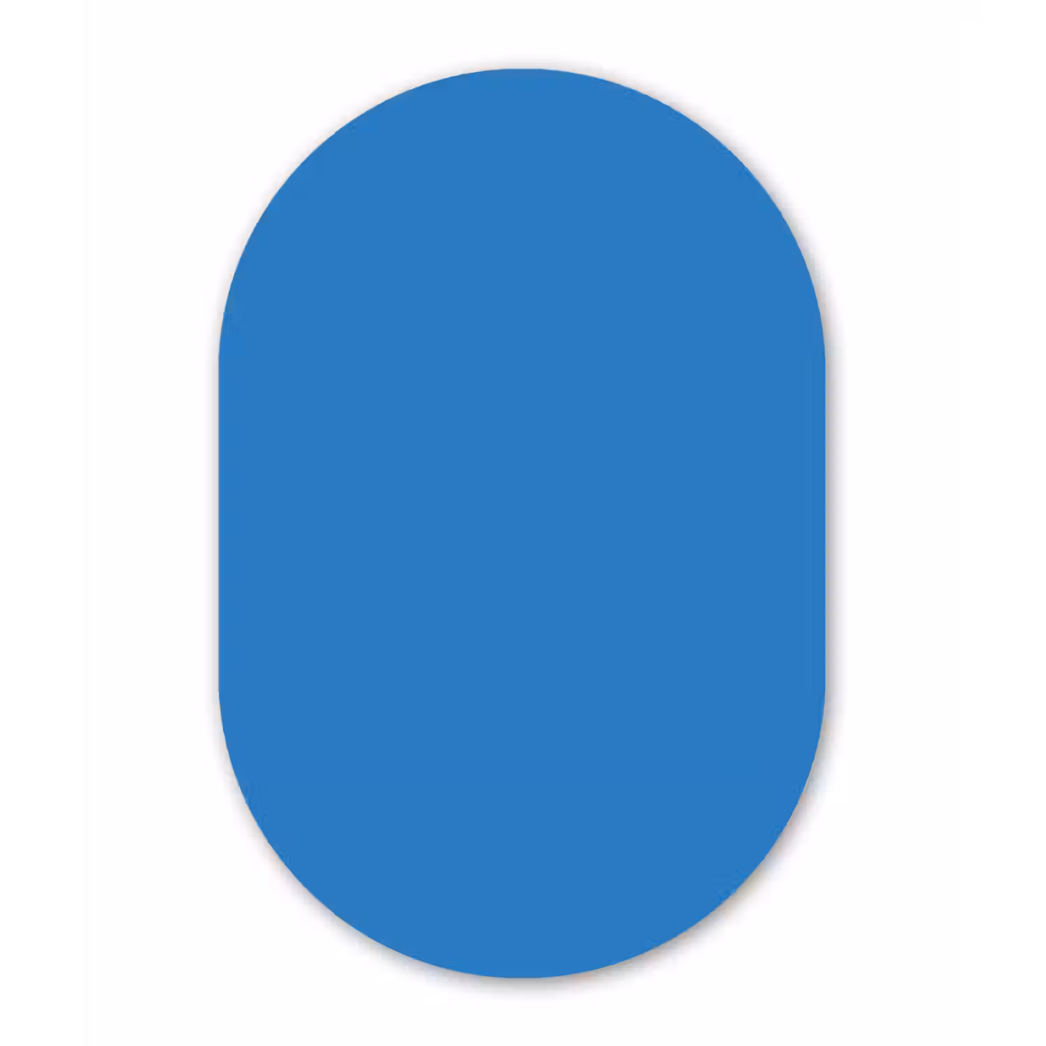 Royal - Blue - Blauw Wandcirkel Ovaal Aluminium middel 839 -3d