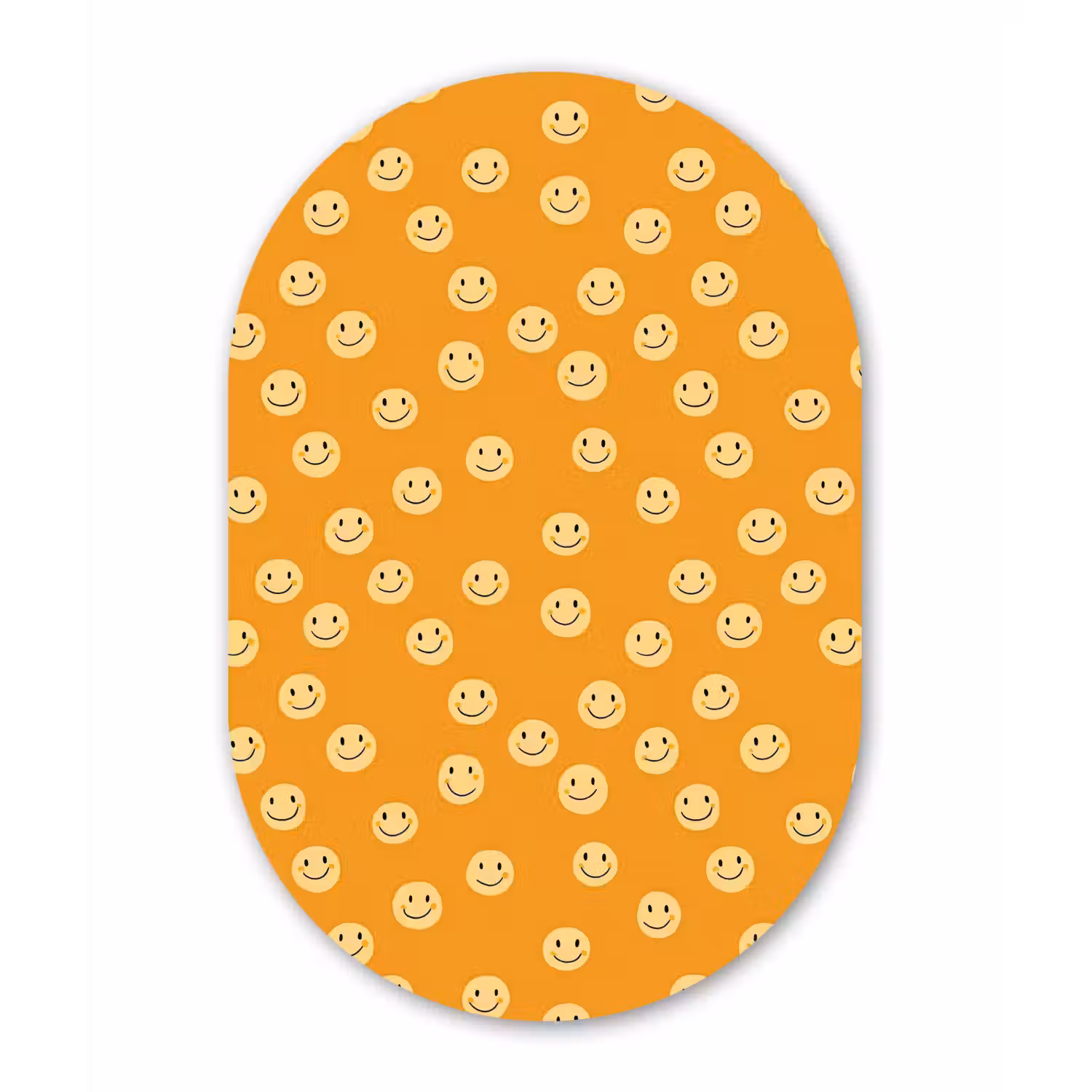 Smileys - Retro - Heel Wandcirkel Ovaal Aluminium middel 839 -3d