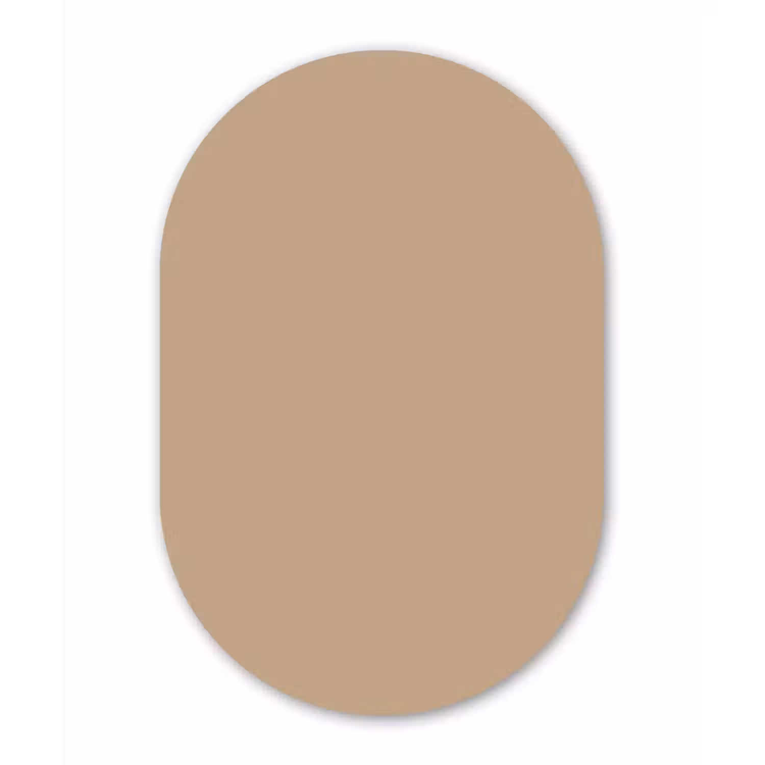 Soft - Taupe - Bruin Wandcirkel Ovaal Aluminium middel 839 -3d
