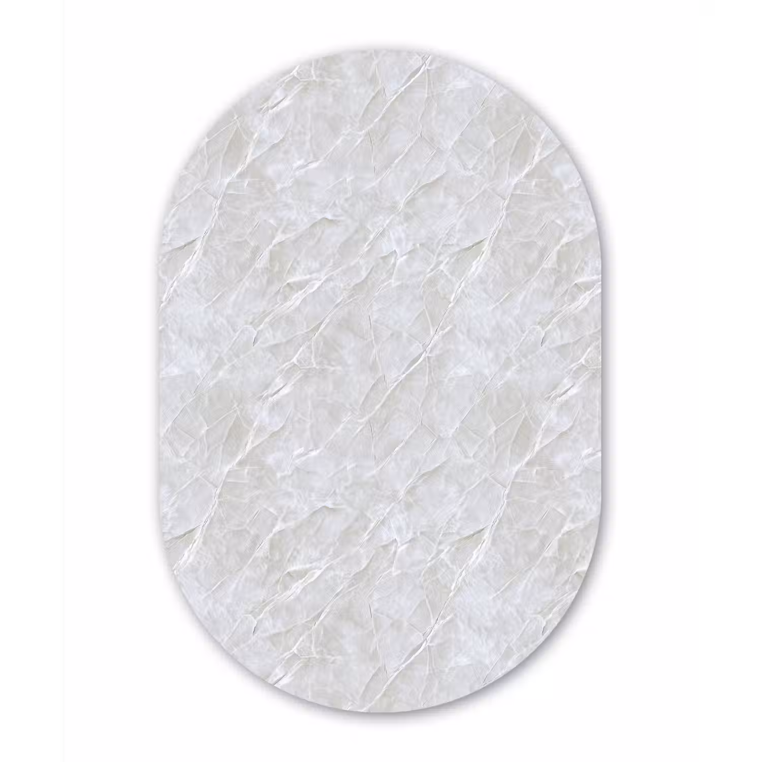 Oppervlakte - Textuur - Grijs Wandcirkel Ovaal Aluminium middel 839 -3d