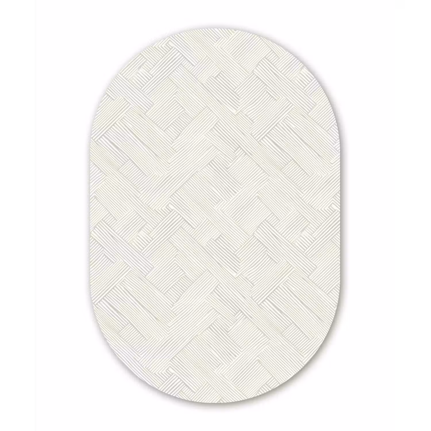 Textuur - Abstract - Beige Wandcirkel Ovaal Aluminium middel 839 -3d