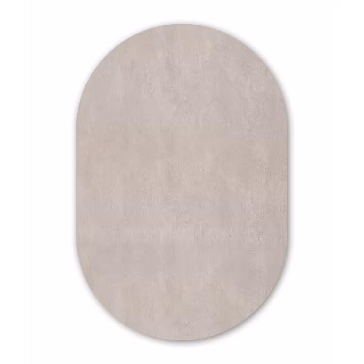 Textuur - Effen - Abstract - Beige Wandcirkel Ovaal Aluminium middel -3d