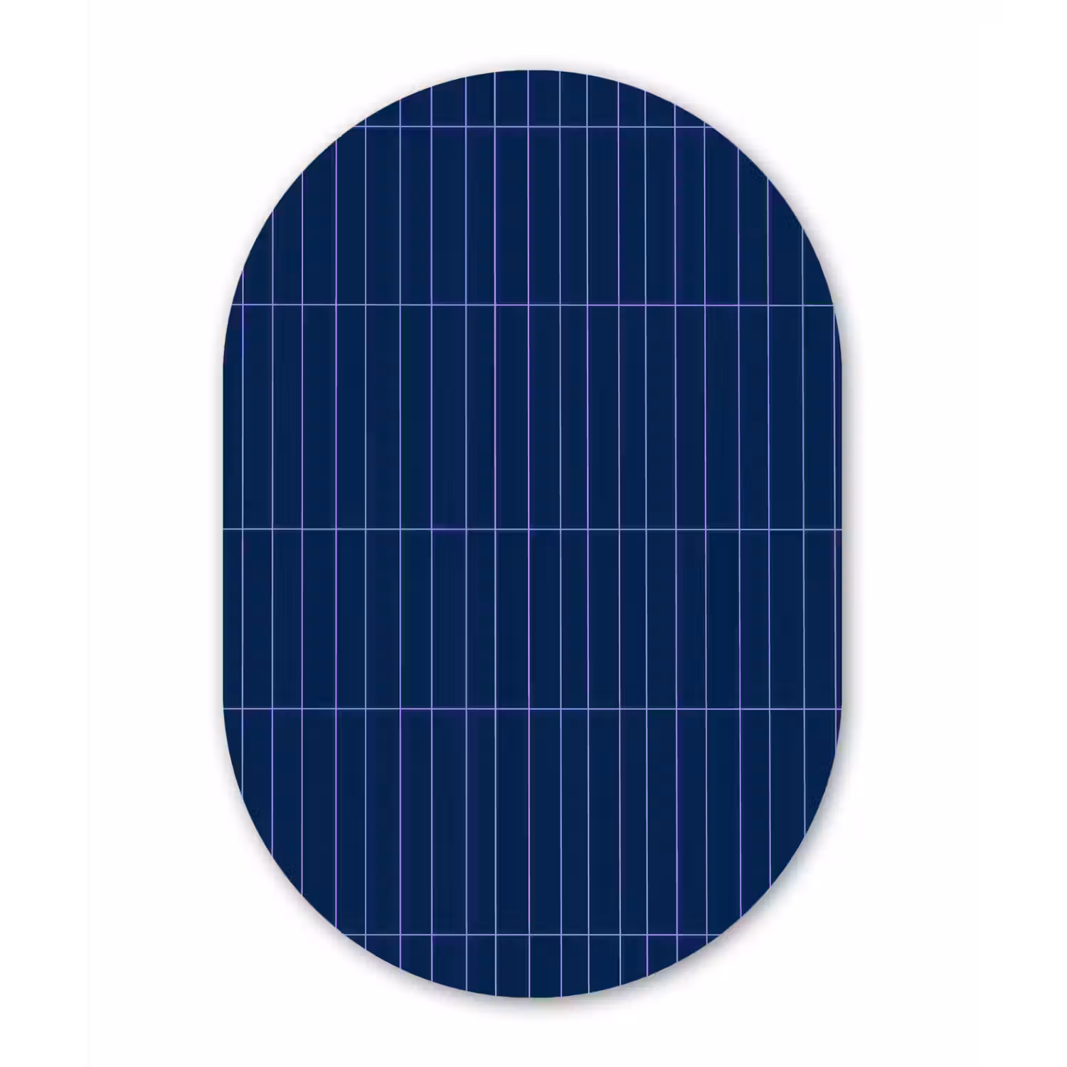 Tegels - Langwerpig - Blauw Wandcirkel Ovaal Aluminium middel 839 -3d