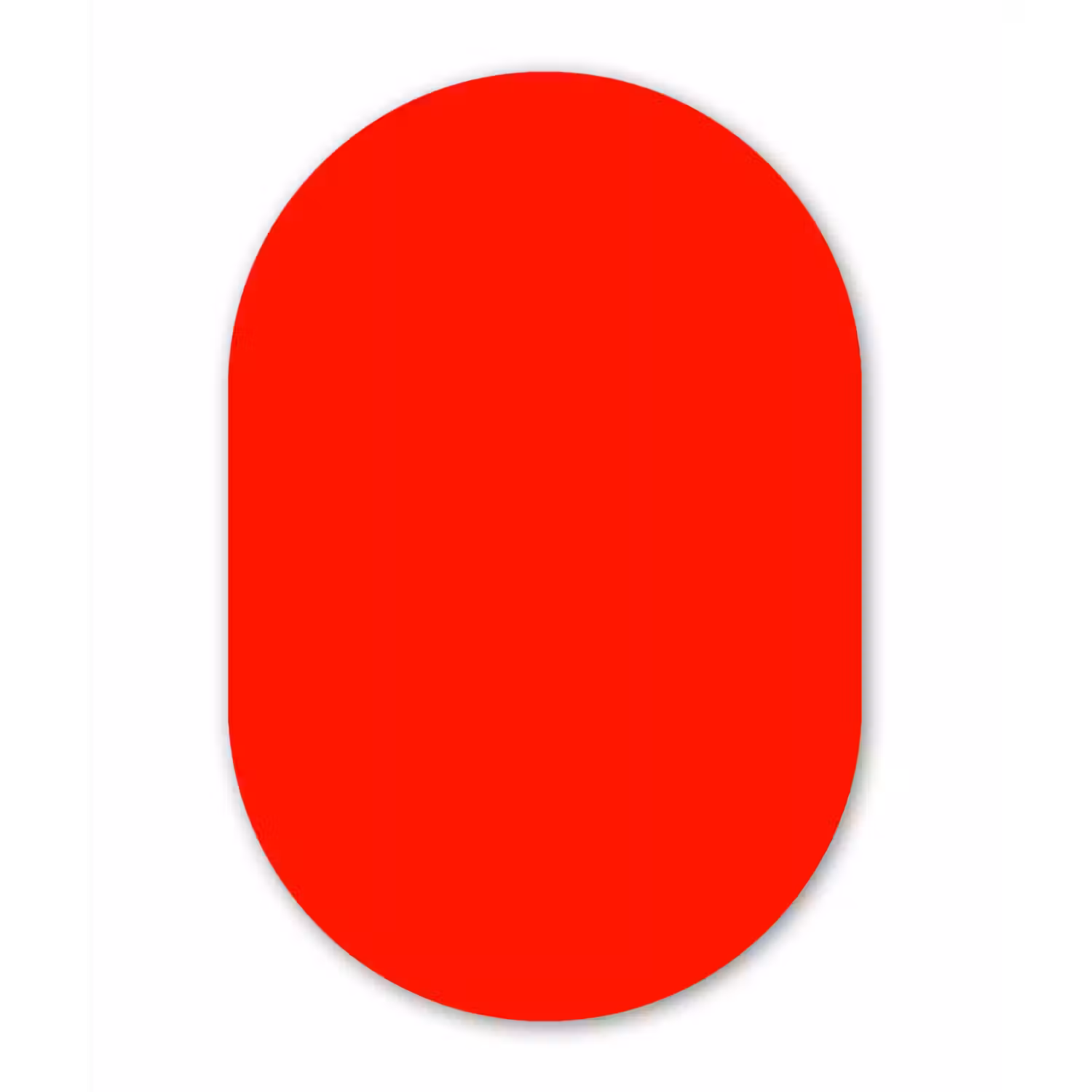 Vibrant - Vermilion - Rood Wandcirkel Ovaal Aluminium middel 839 -3d