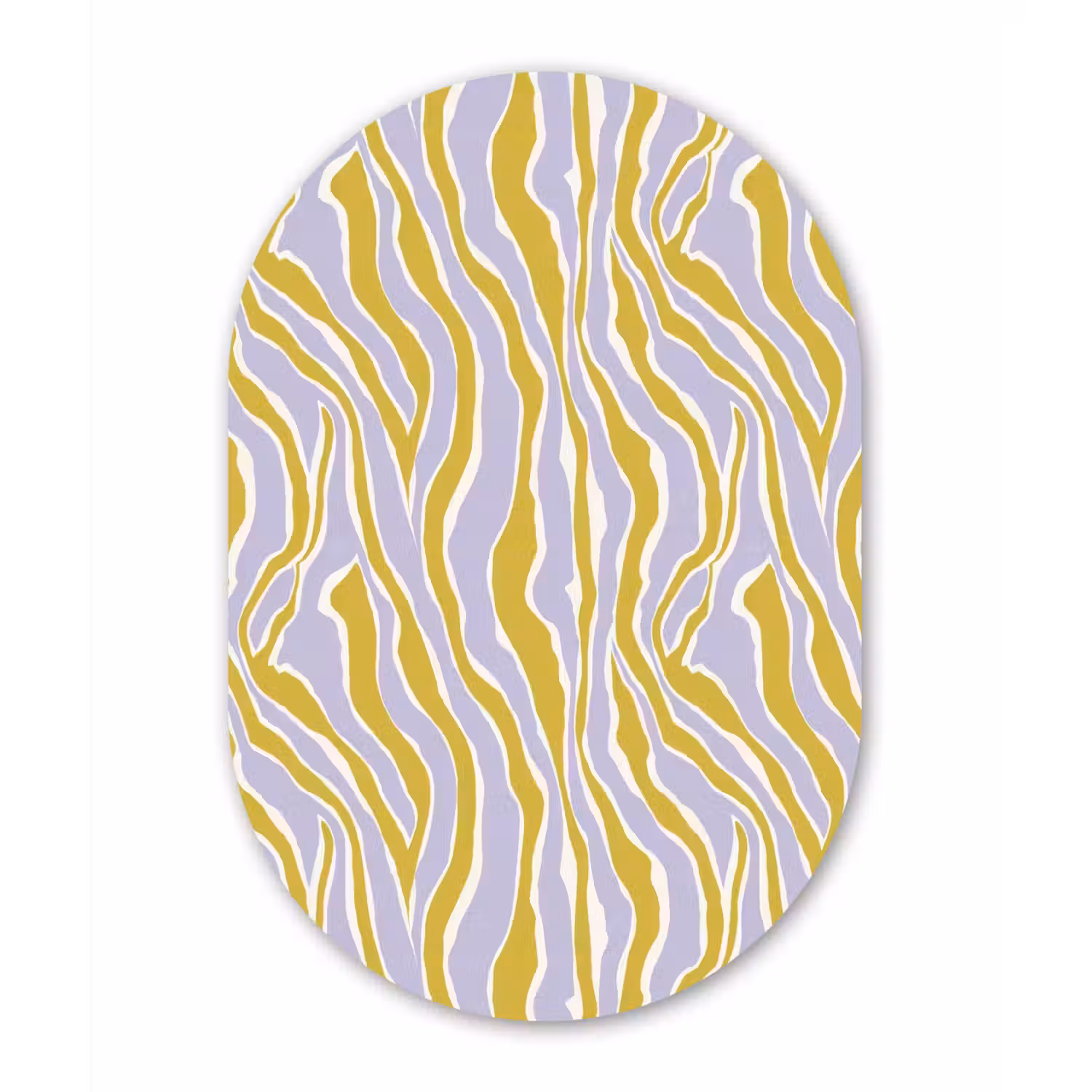 Zebra - Modern - Meerkleurig Wandcirkel Ovaal Aluminium middel 839 -3d