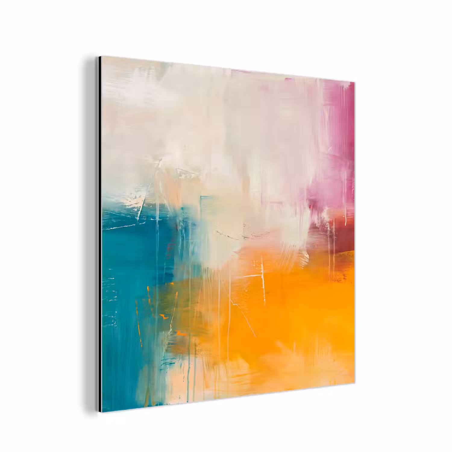 Abstract - Kleurrijk - Modern - Kunst - Oranje aluminium wit klein -3d