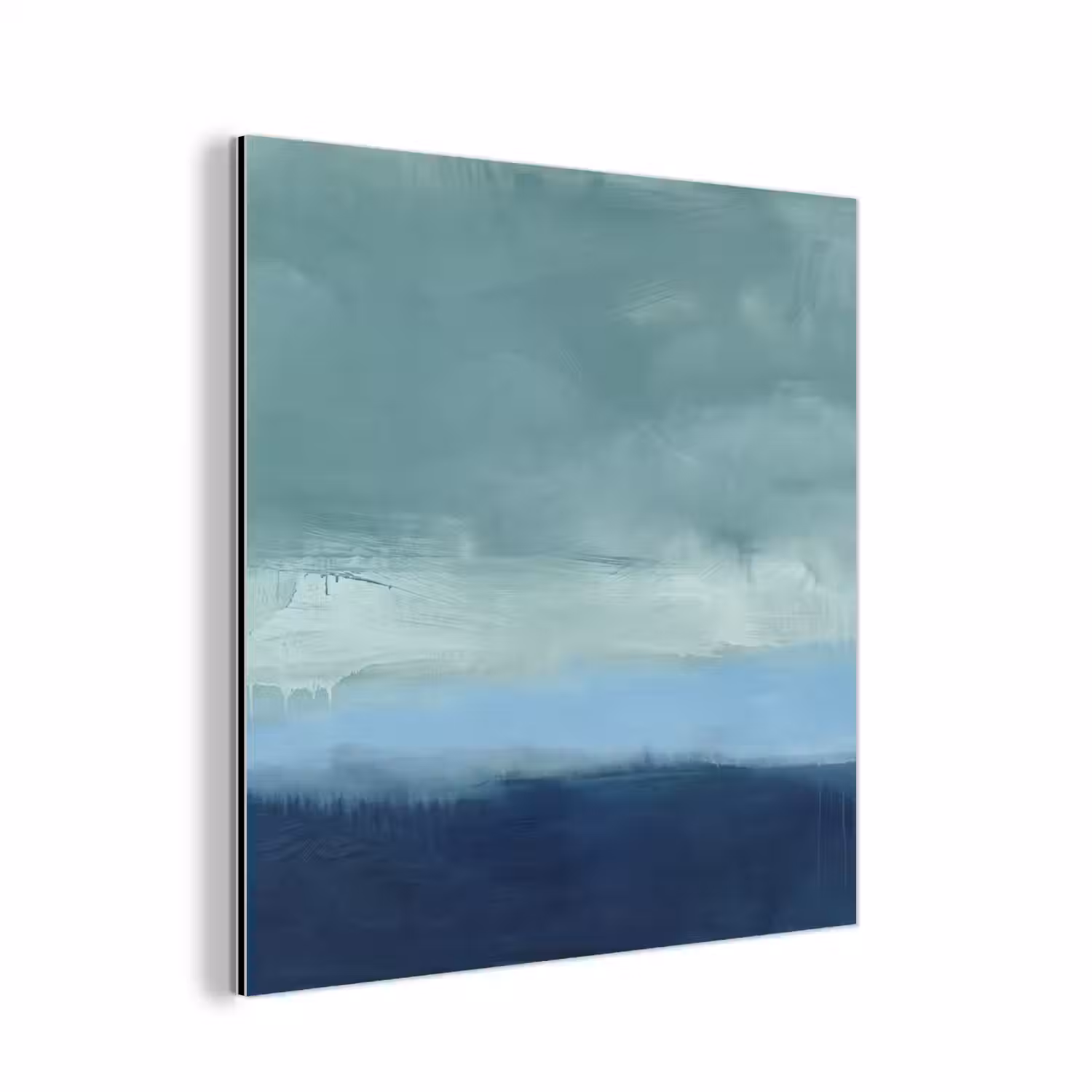 Abstract - Lagen - Rust - Modern - Blauw aluminium wit klein -3d