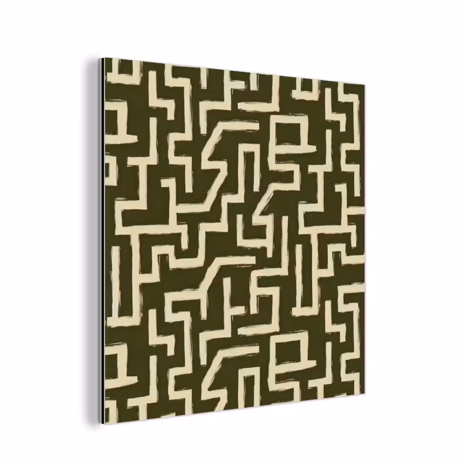 Abstract - Lijnen - Groen aluminium wit klein 46 -3d