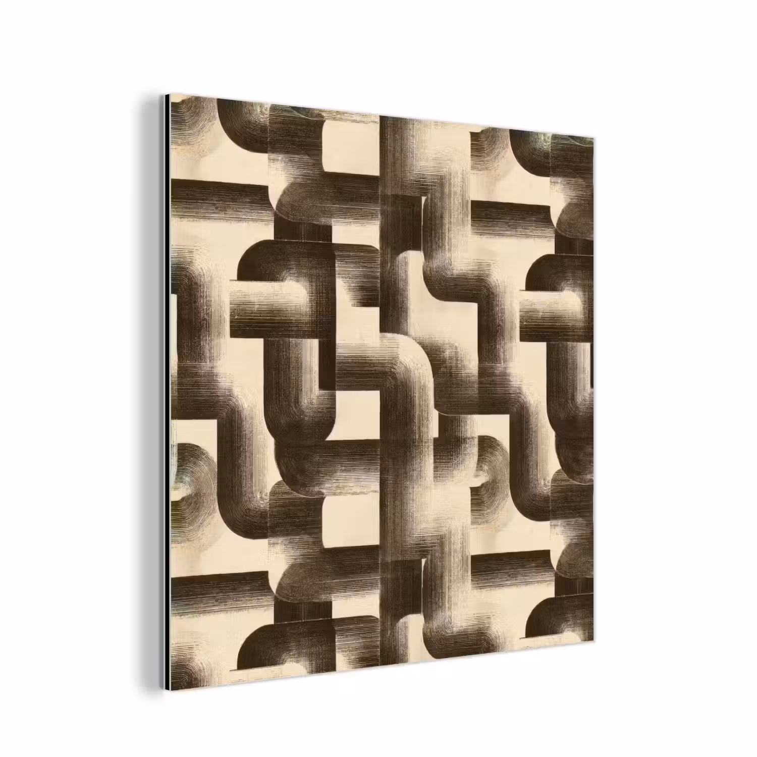 Abstract - Retro - Zwart aluminium wit klein 46 -3d