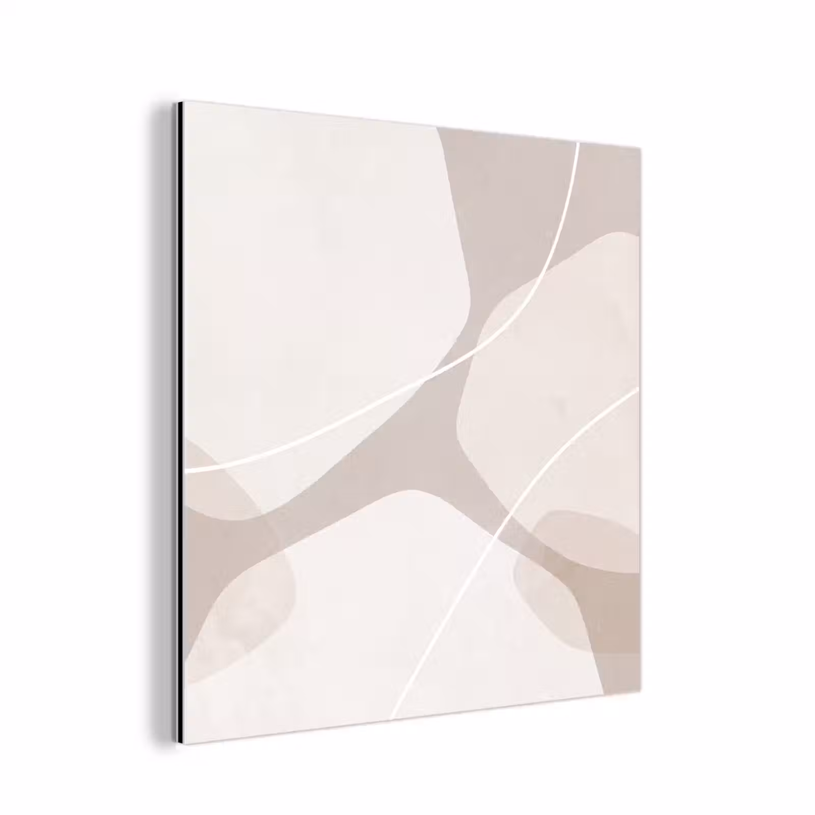 aluminium wall art - Abstract - Shapes - Beige - Abstract - Vormen - Beige aluminium wit klein