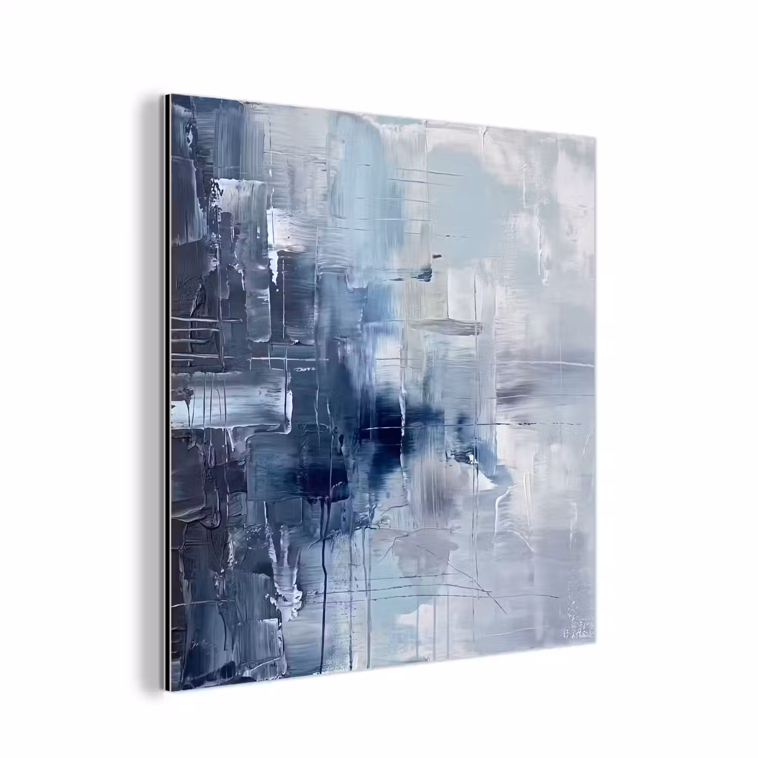 Abstract - Textuur - Kunst - Modern - Blauw aluminium wit klein -3d