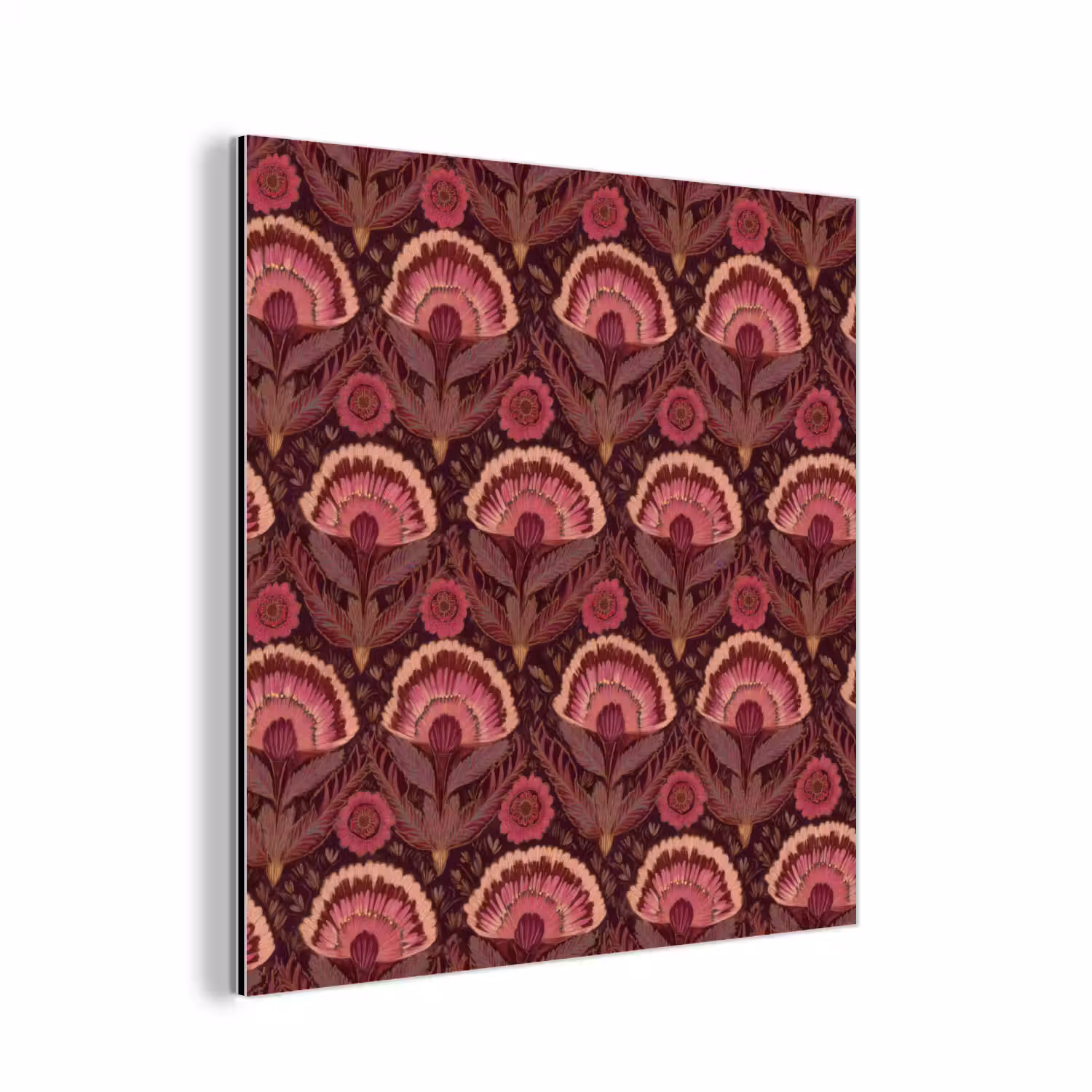 Antiek - Bloemen - Kleurrijk aluminium wit klein 46 -3d