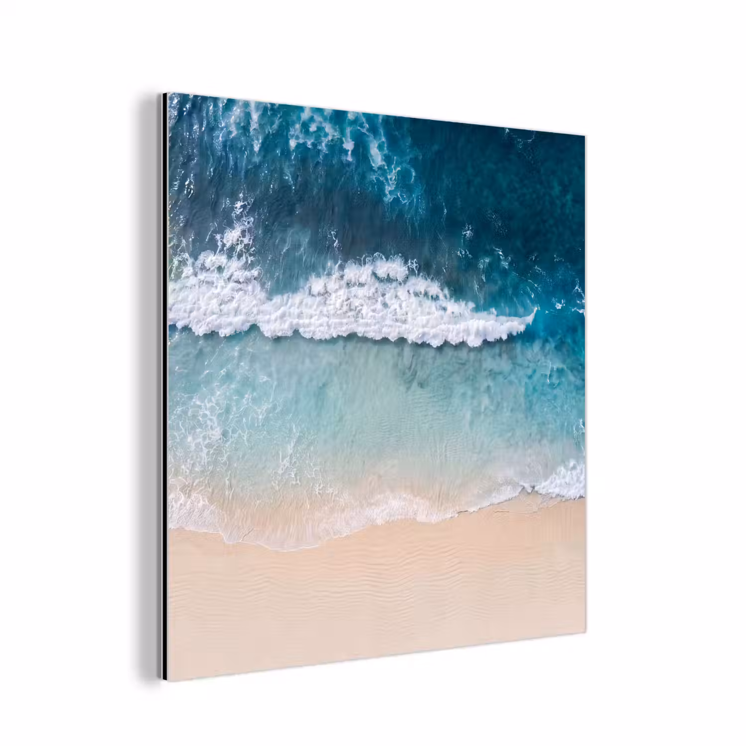 Strand - Zee - Golven - Natuur - Blauw aluminium wit klein -3d